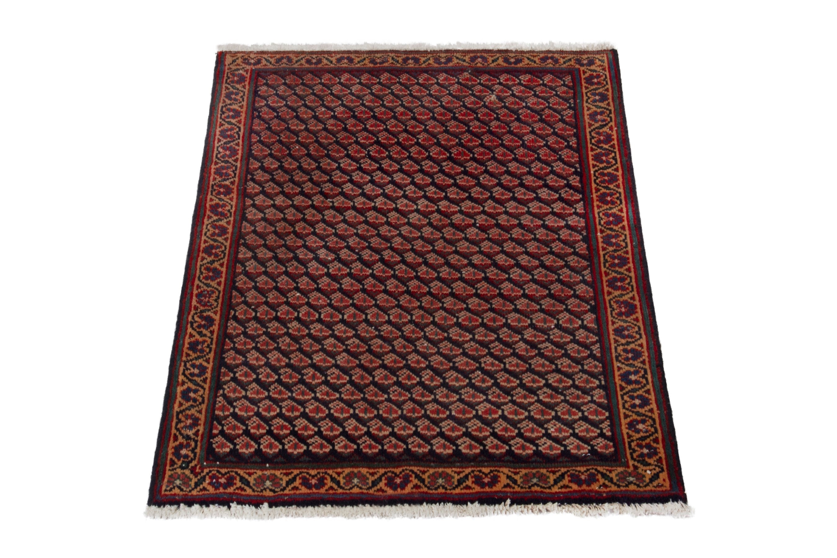 Persian Vist accent rug in burgundy and rust, view 3 of 17