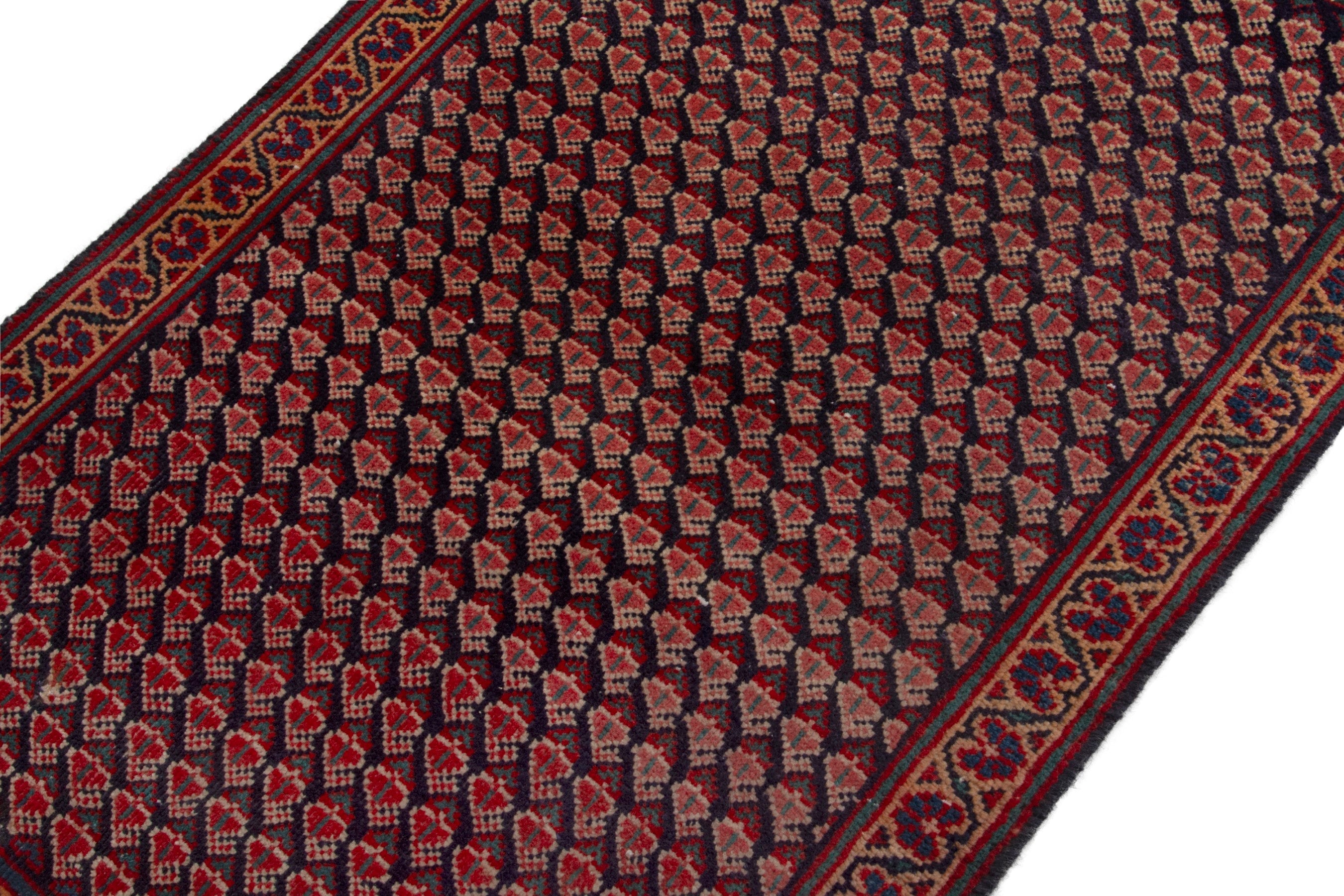 Persian Vist accent rug in burgundy and rust, view 4 of 17