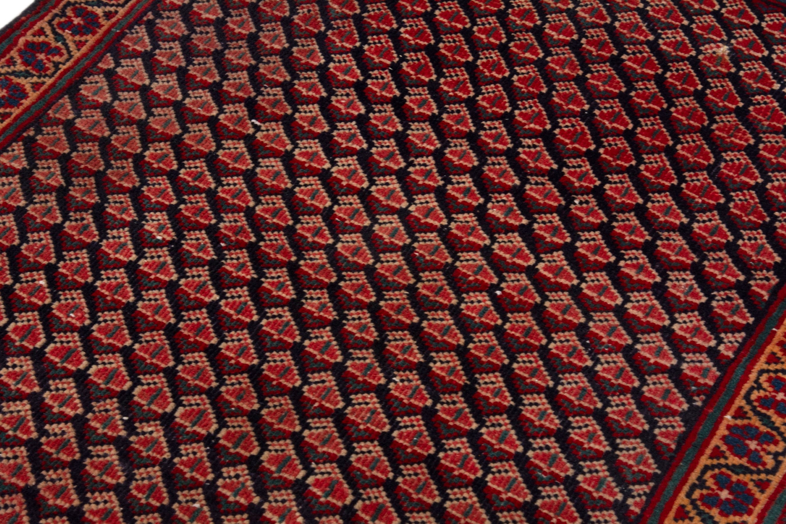 Persian Vist accent rug in burgundy and rust, view 9 of 17