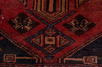 Persian Zanjan runner rug in deep red and navy, view 12 of 18