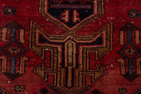 Persian Zanjan runner rug in deep red and navy, view 13 of 18