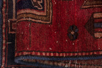 Persian Zanjan runner rug in deep red and navy, view 15 of 18