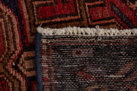 Persian Zanjan runner rug in deep red and navy, view 18 of 18