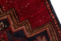 Persian Zanjan runner rug in deep red and navy, view 8 of 18