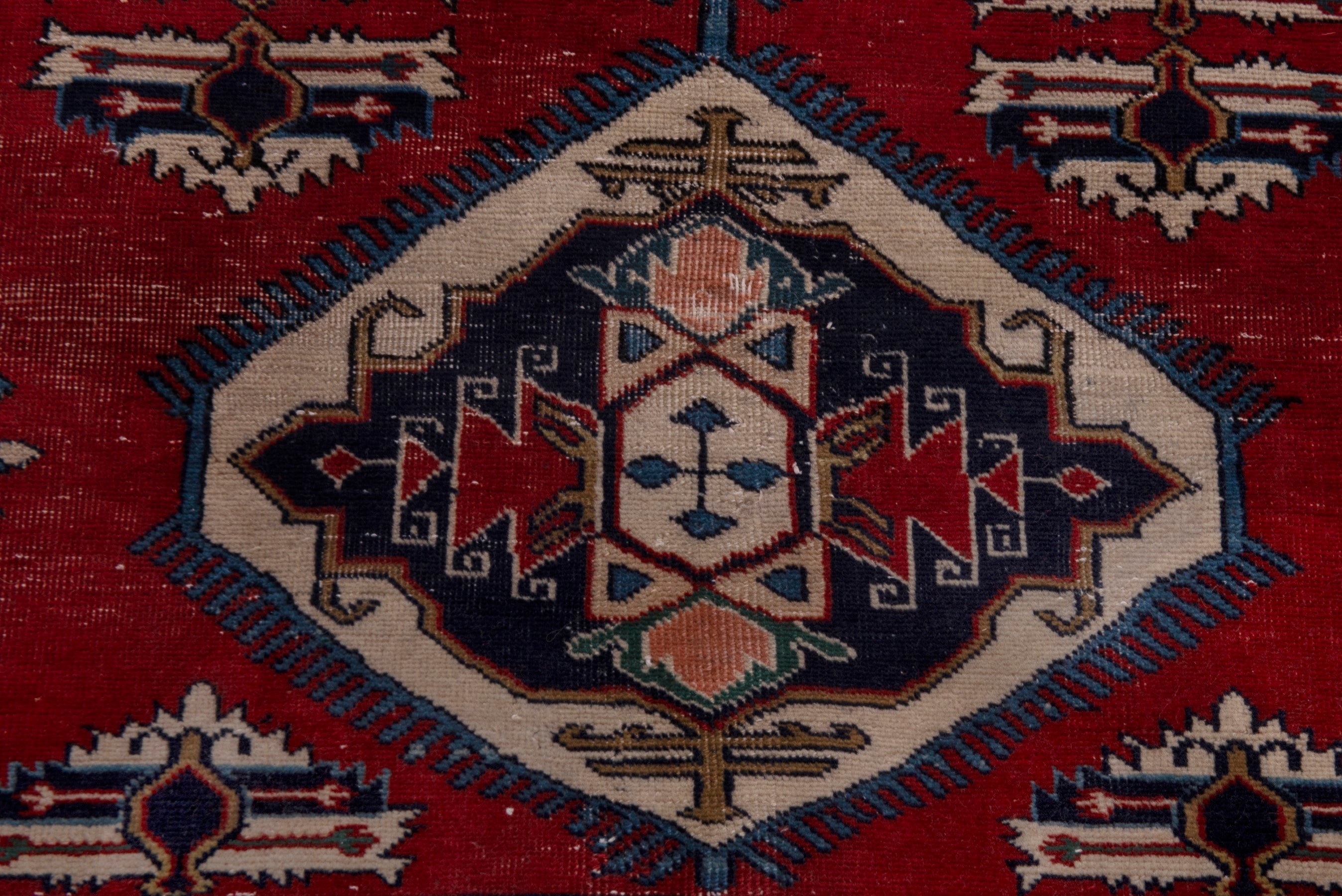 Persian Ghoochan area rug in deep red and cream, view 11 of 17