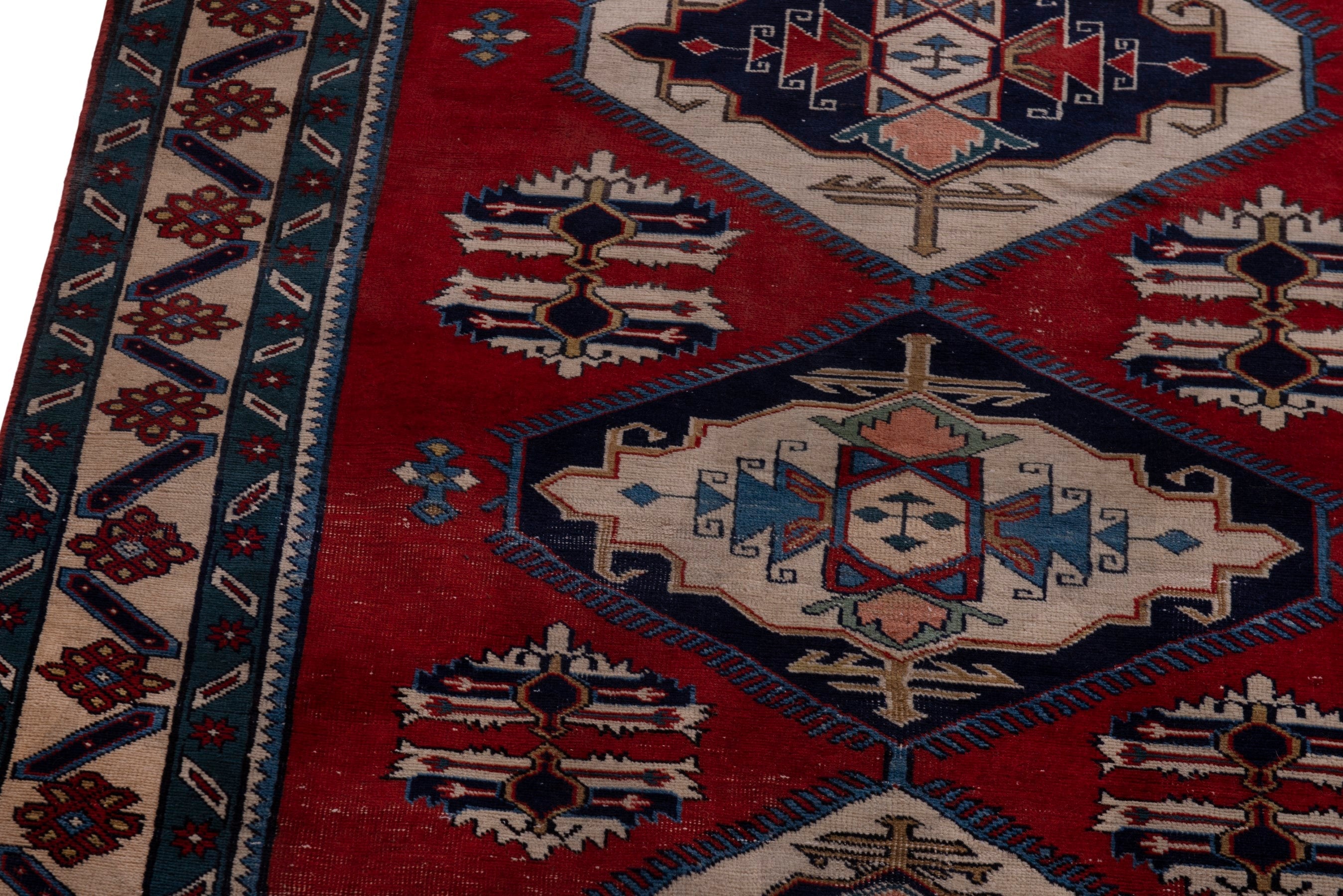 Persian Ghoochan area rug in deep red and cream, view 9 of 17