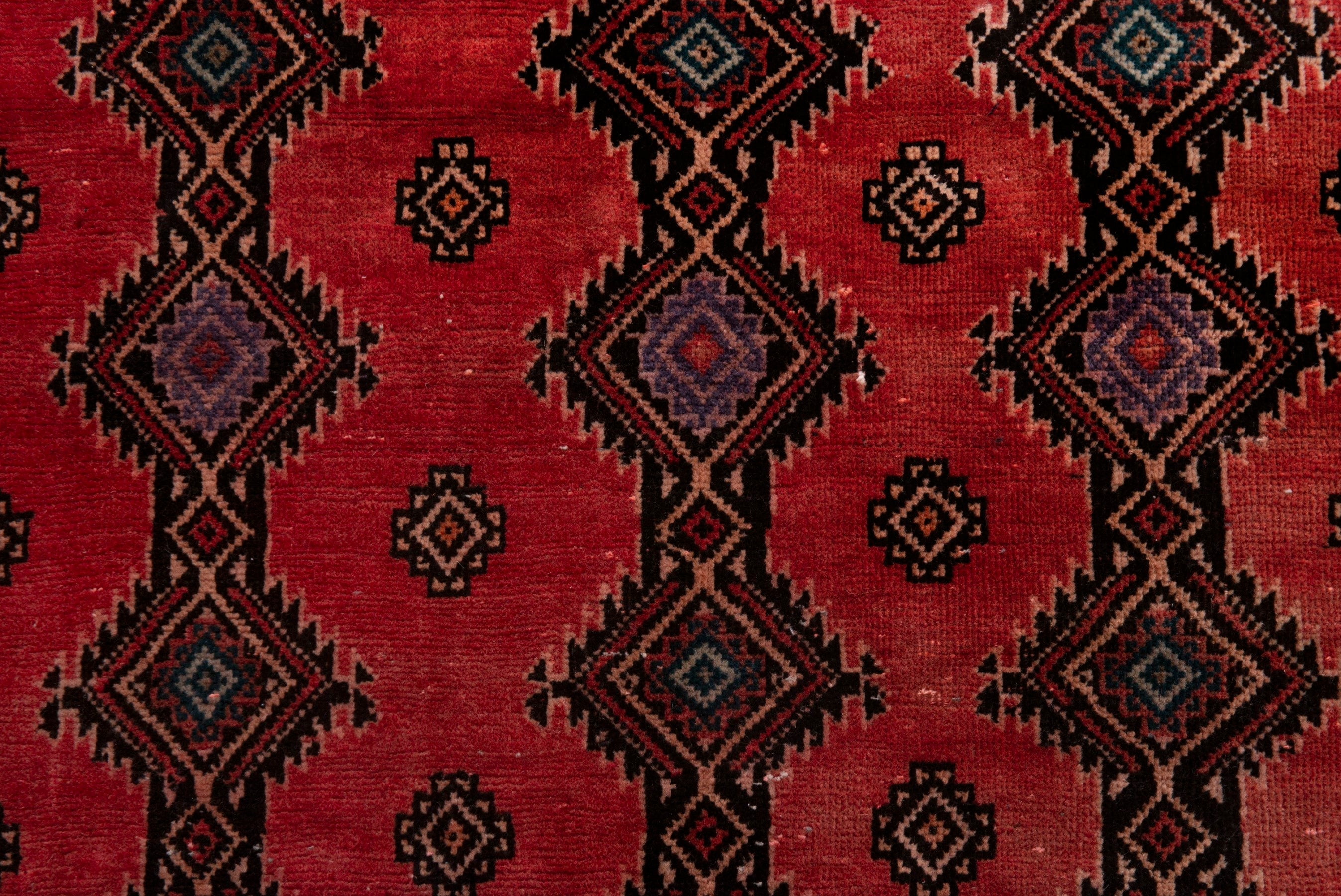 Persian Baluch accent rug in deep red and dark brown, view 11 of 17
