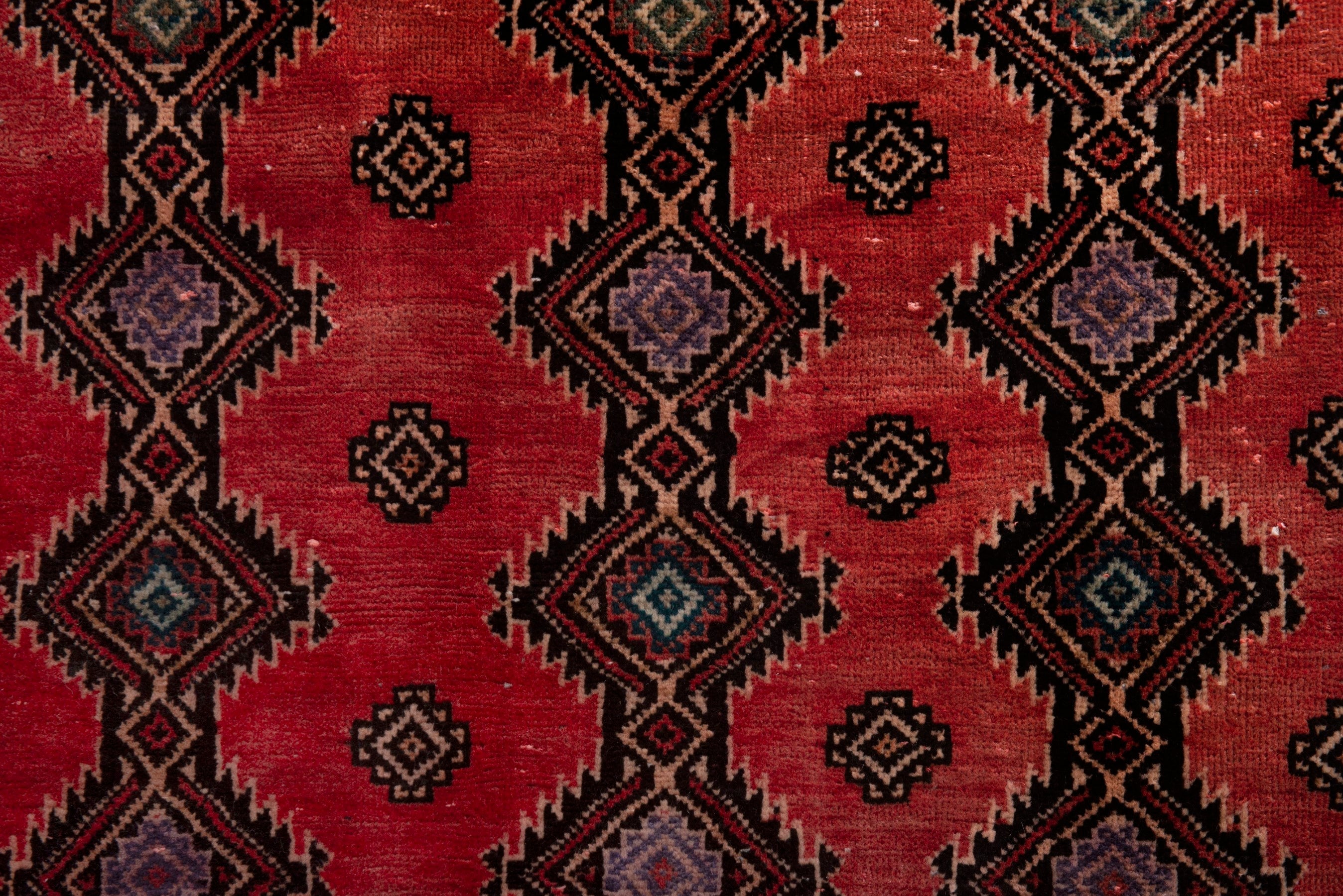 Persian Baluch accent rug in deep red and dark brown, view 12 of 17