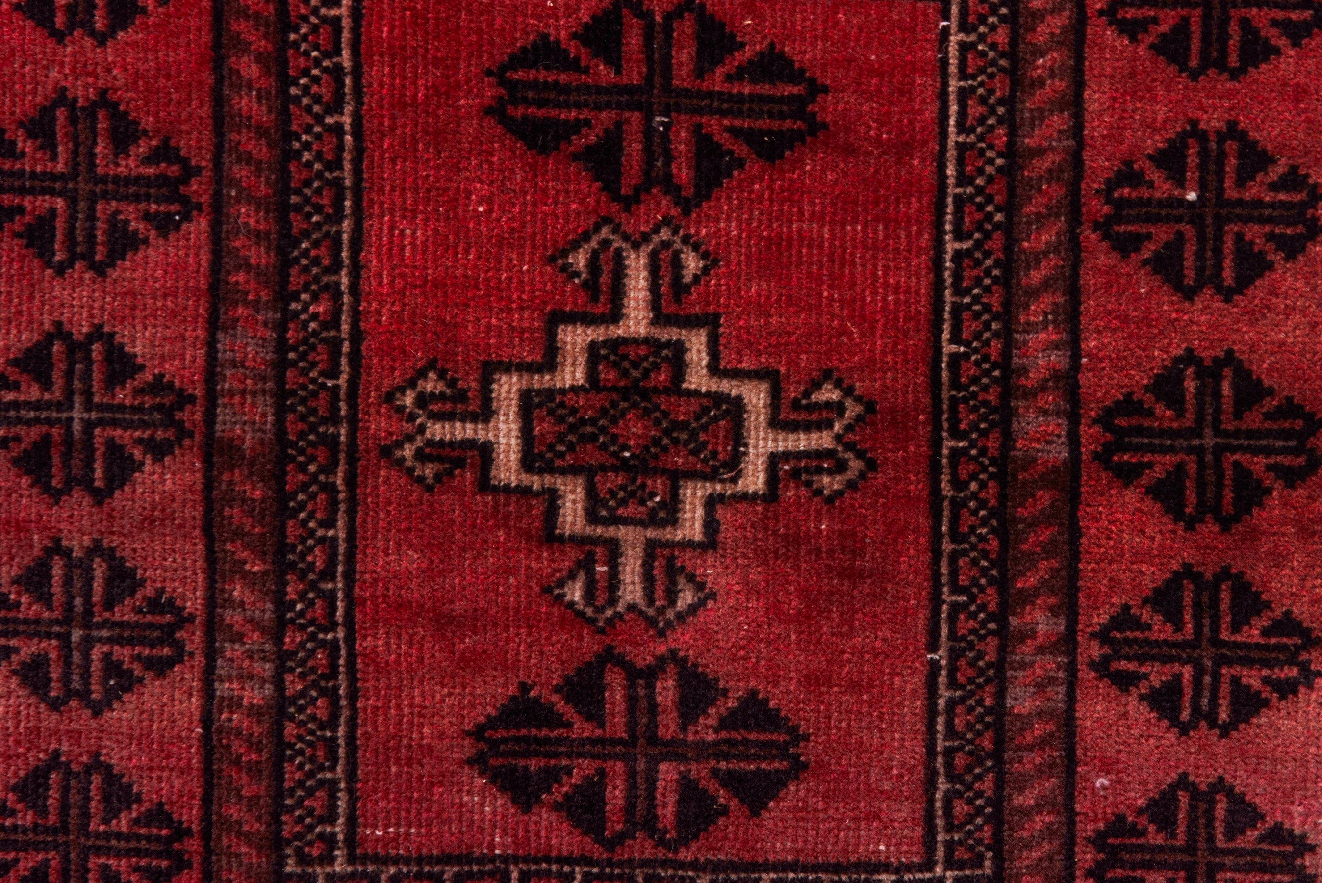 Persian Baluch accent rug in burgundy and deep red, view 11 of 17