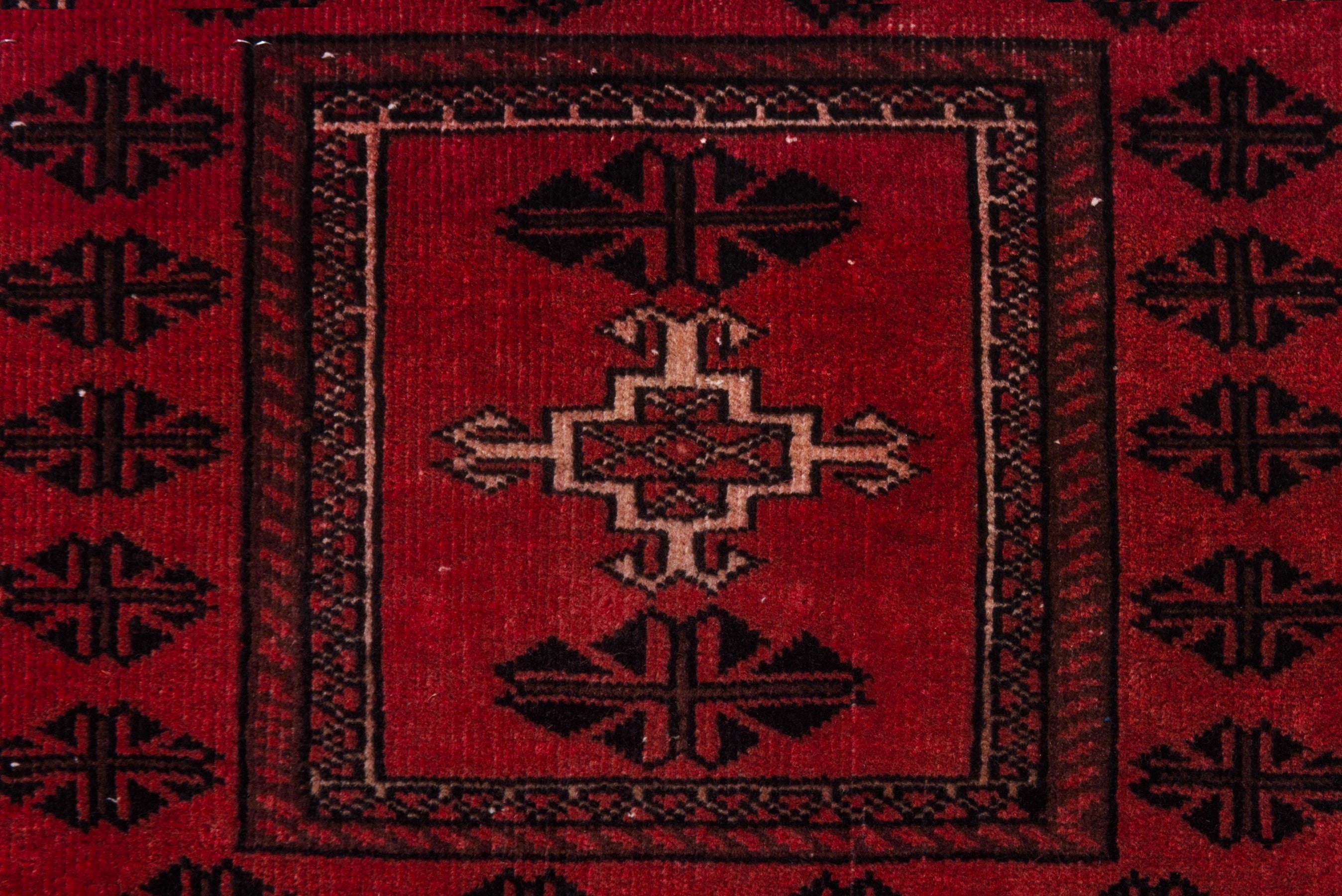Persian Baluch accent rug in burgundy and deep red, view 12 of 17