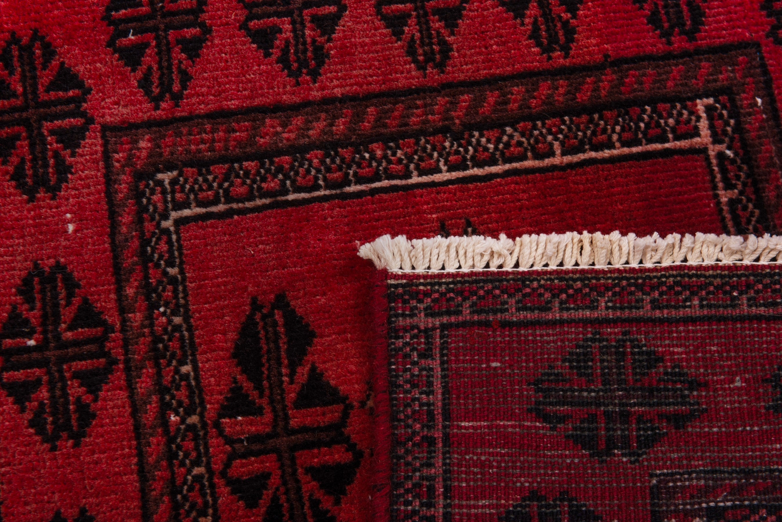 Persian Baluch accent rug in burgundy and deep red, view 17 of 17