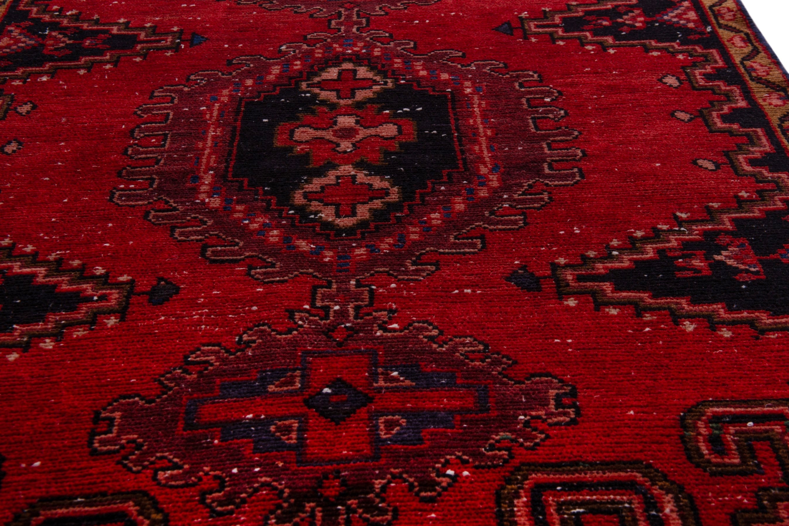 Persian Vist accent rug in deep red and black cherry, view 10 of 19