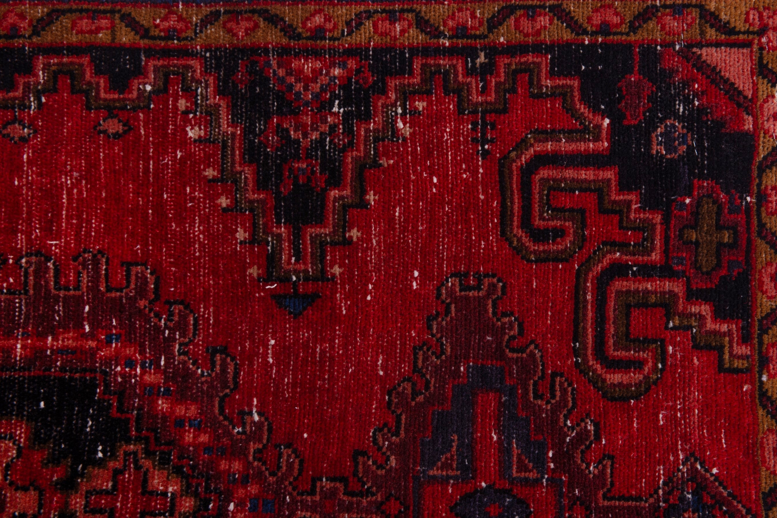 Persian Vist accent rug in deep red and black cherry, view 13 of 19