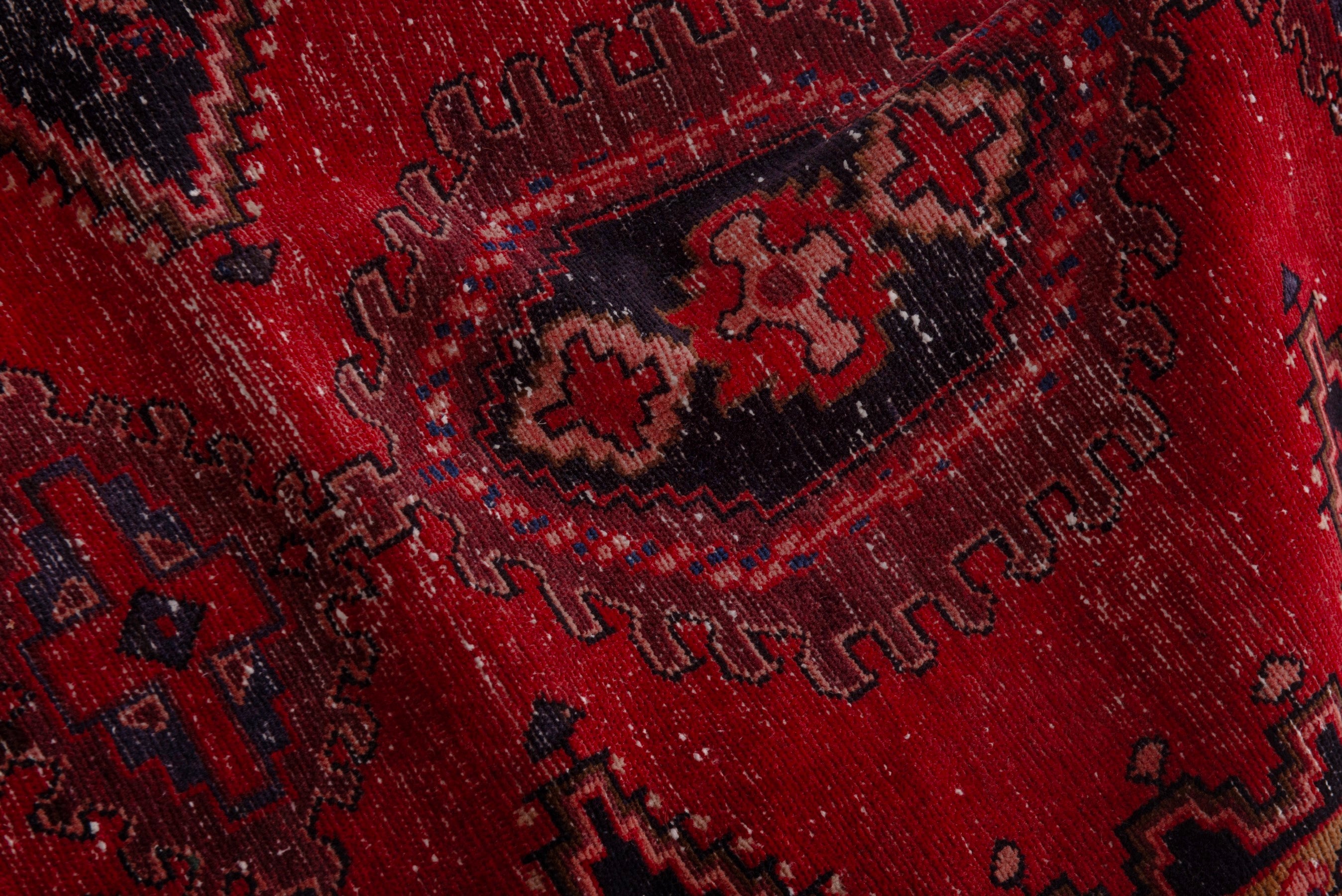 Persian Vist accent rug in deep red and black cherry, view 18 of 19