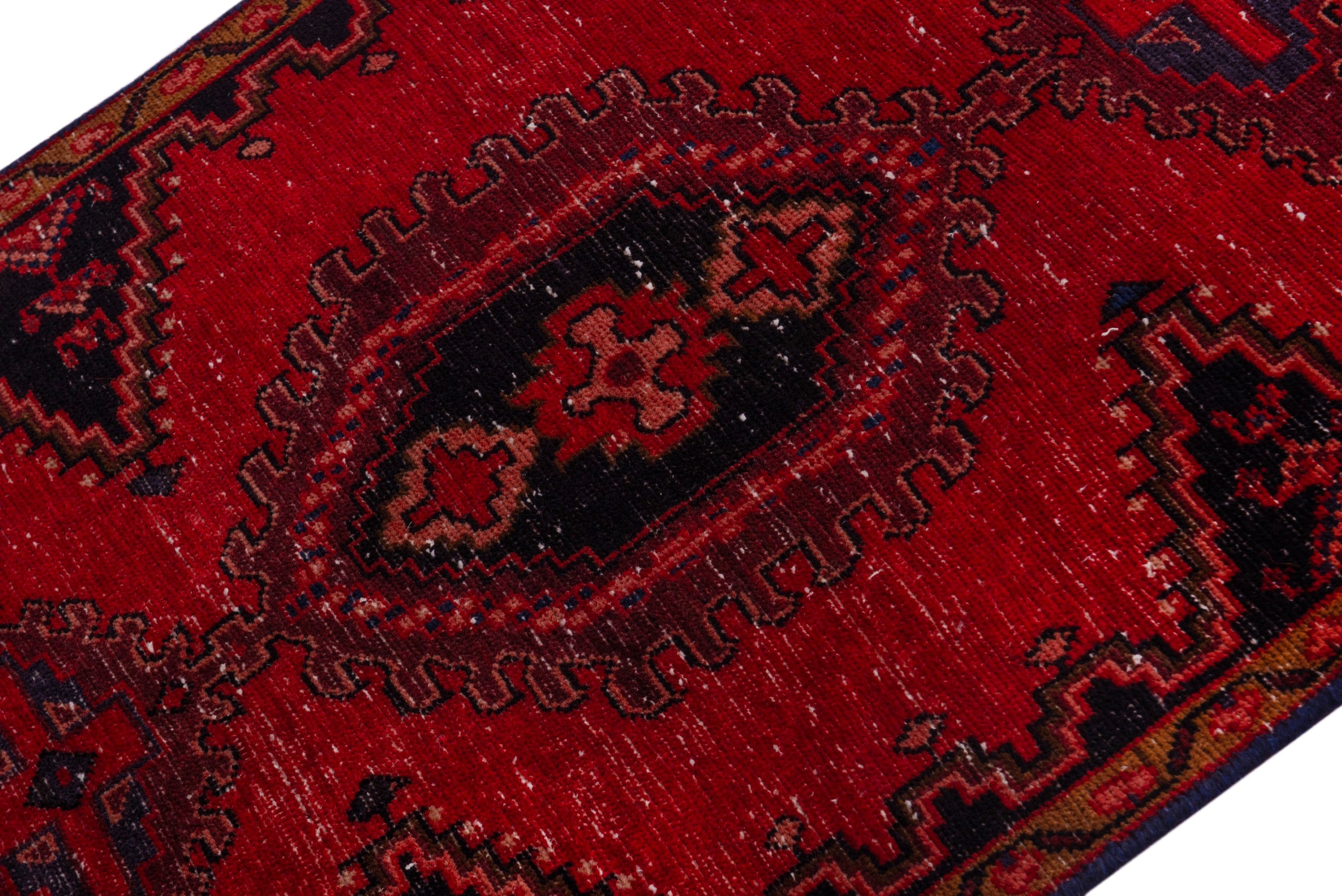 Persian Vist accent rug in deep red and black cherry, view 4 of 19