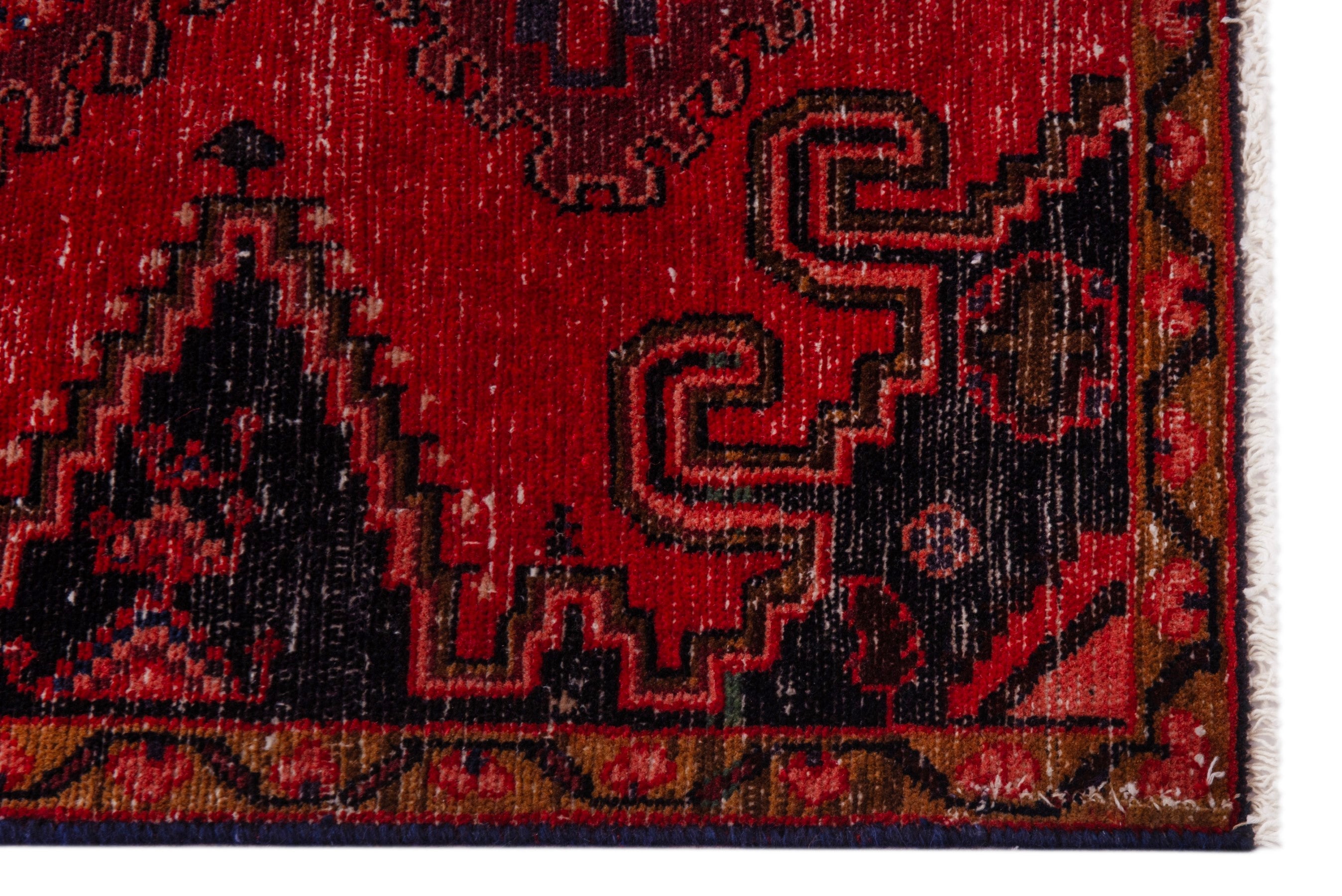 Persian Vist accent rug in deep red and black cherry, view 5 of 19