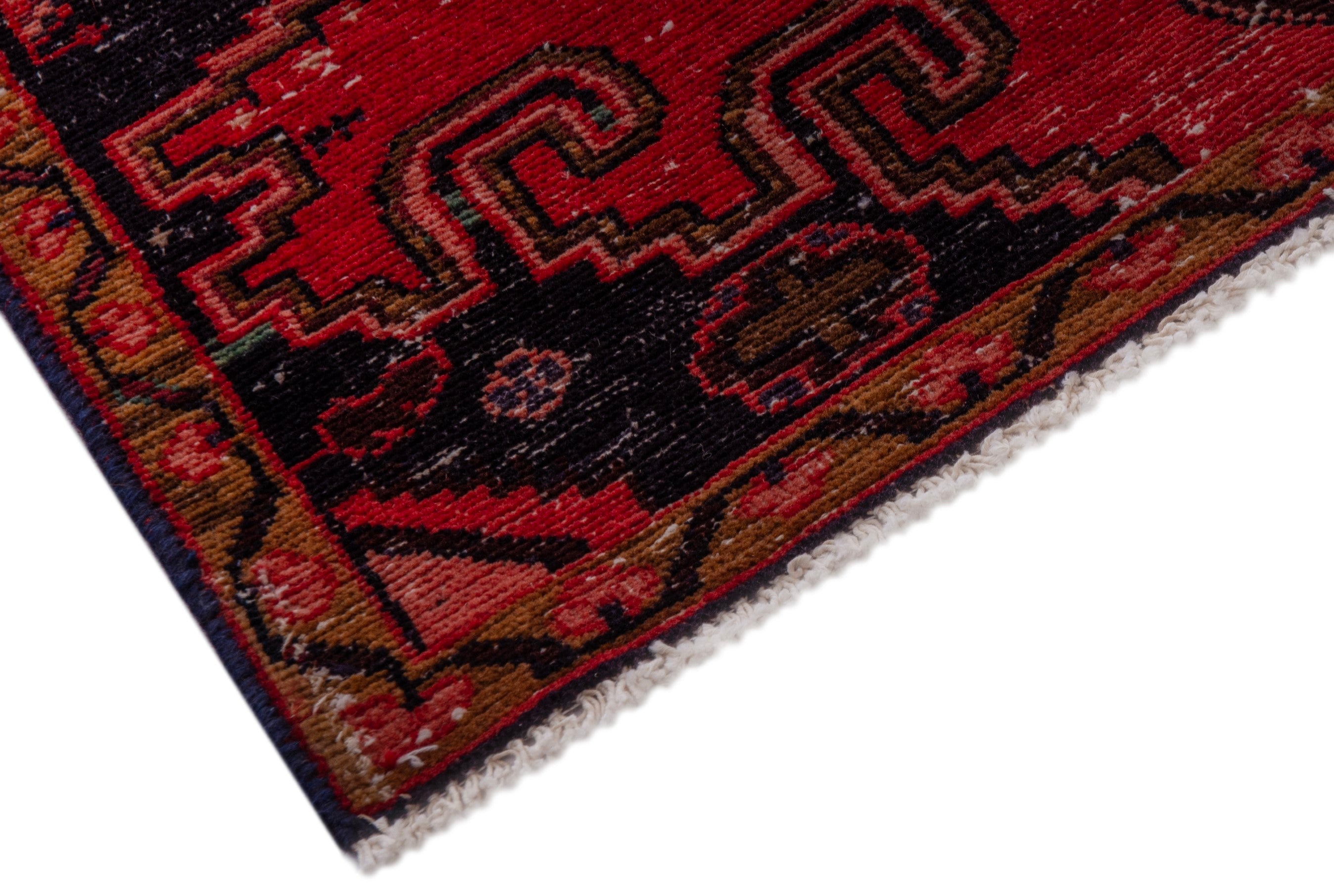 Persian Vist accent rug in deep red and black cherry, view 6 of 19