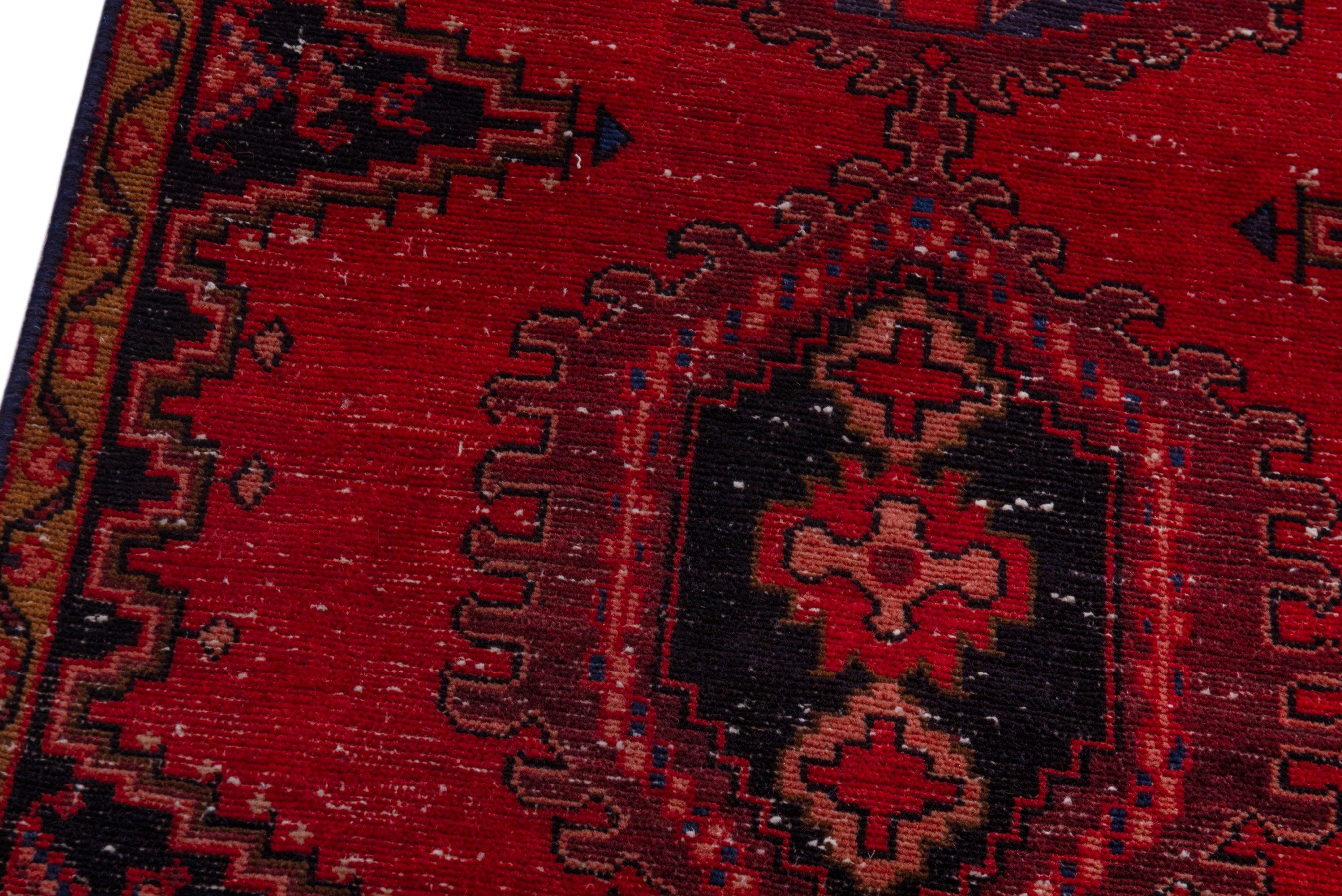 Persian Vist accent rug in deep red and black cherry, view 7 of 19