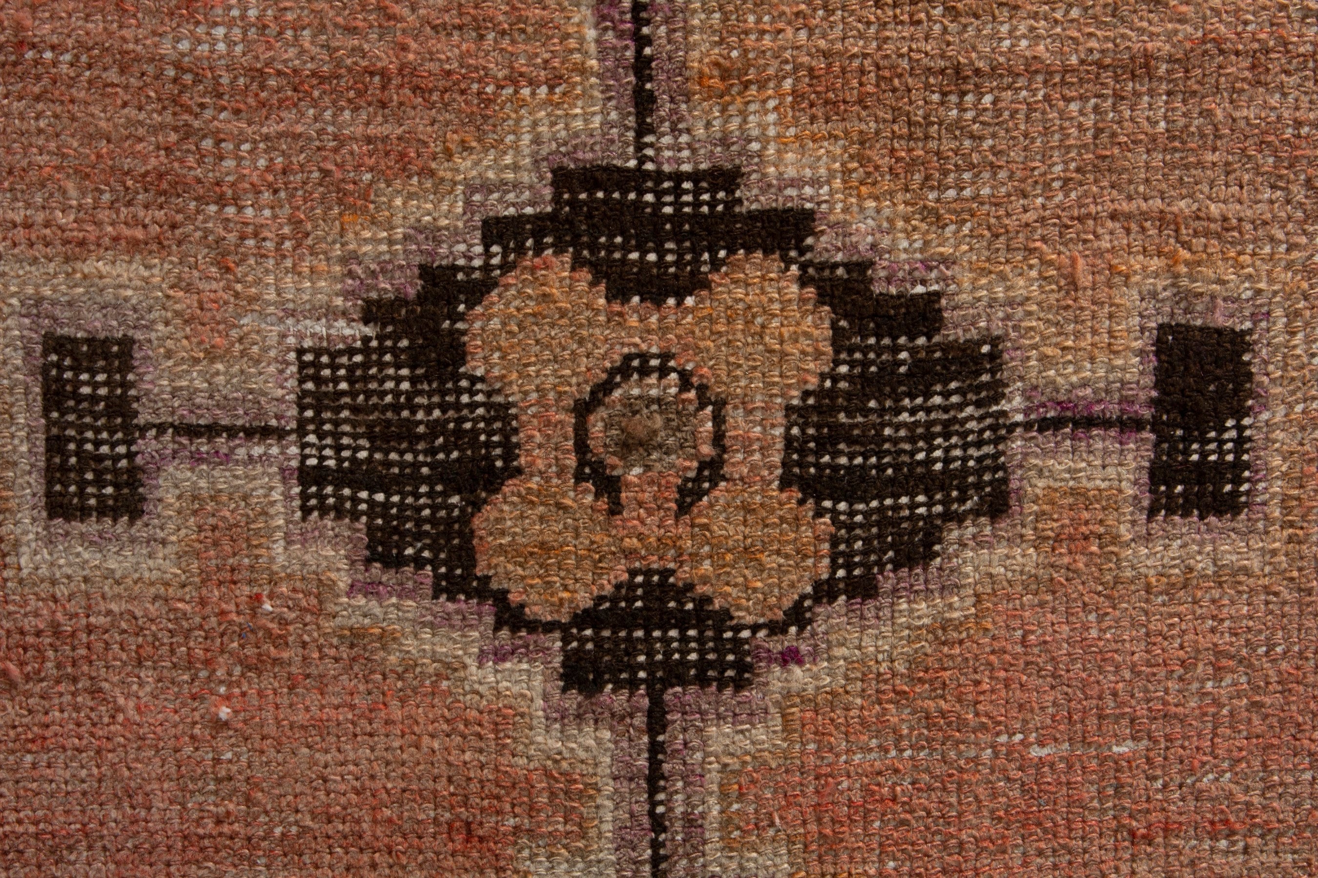 Persian Lori accent rug in terracotta and black, view 6 of 8