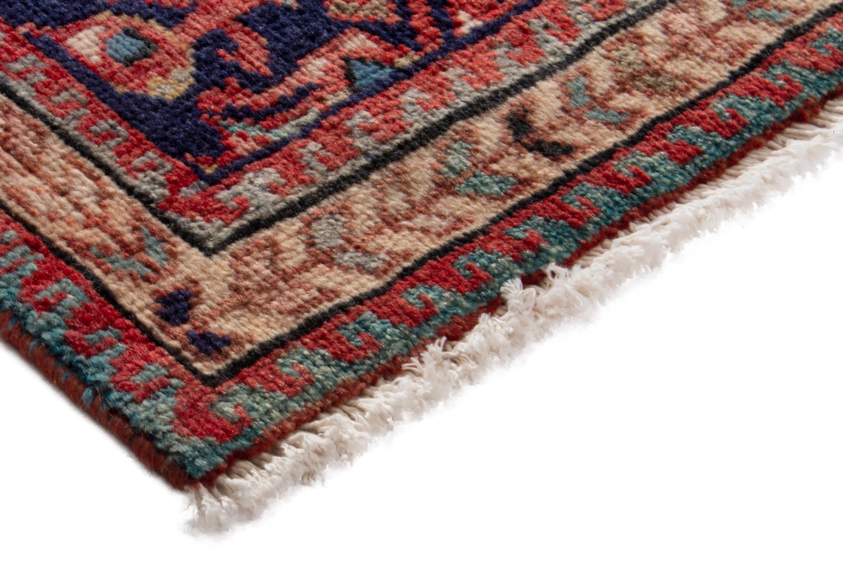 Persian Mahal accent rug in burgundy and deep red, view 5 of 8