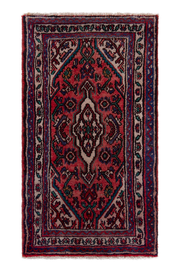 5243, Persian Hamadan Mini Rug