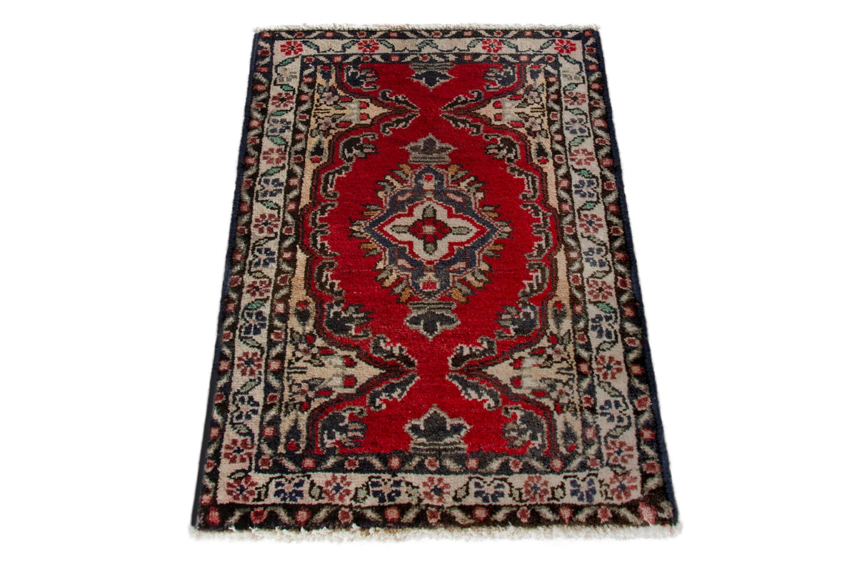 5244, Persian Hamadan Mini Rug