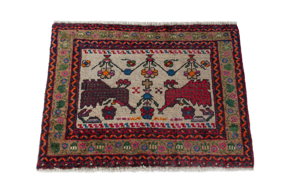 5255, Persian Baluch Mini Rug