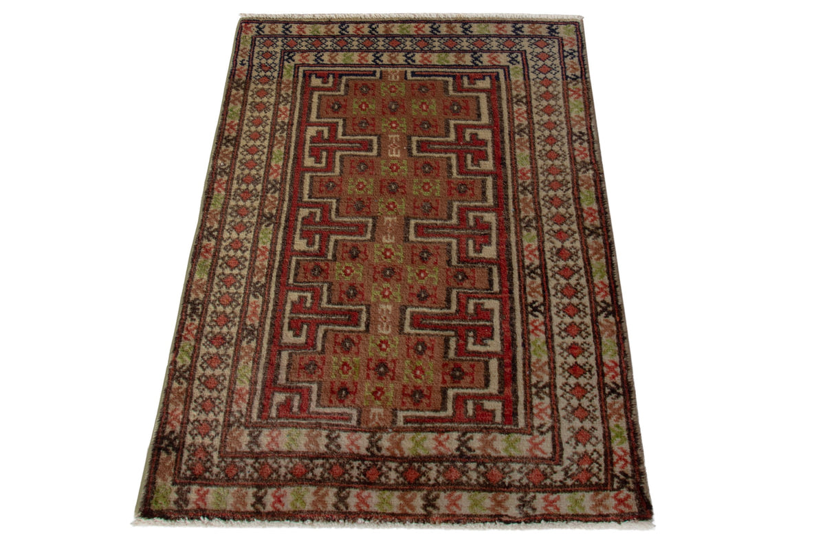 5273, Persian Torkaman Mini Rug