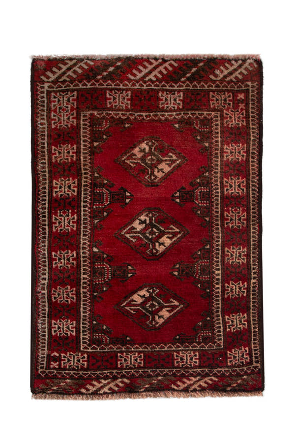 5275, Persian Torkaman Mini Rug