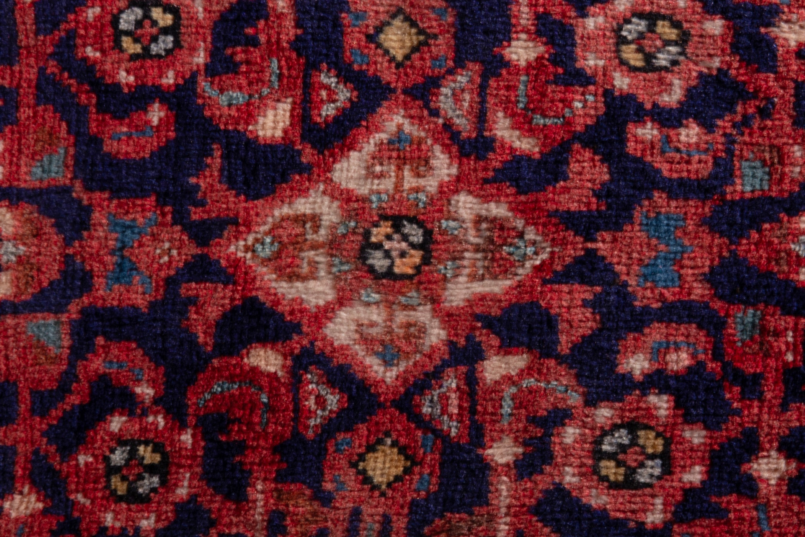 Persian Mahal accent rug in burgundy and deep red, view 6 of 7