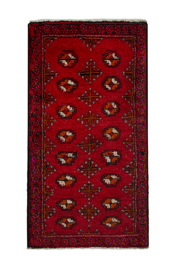 5289, Persian Torkaman Mini Rug