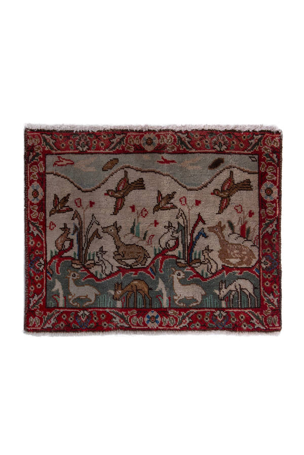 5292, Persian Tabriz Mini Rug