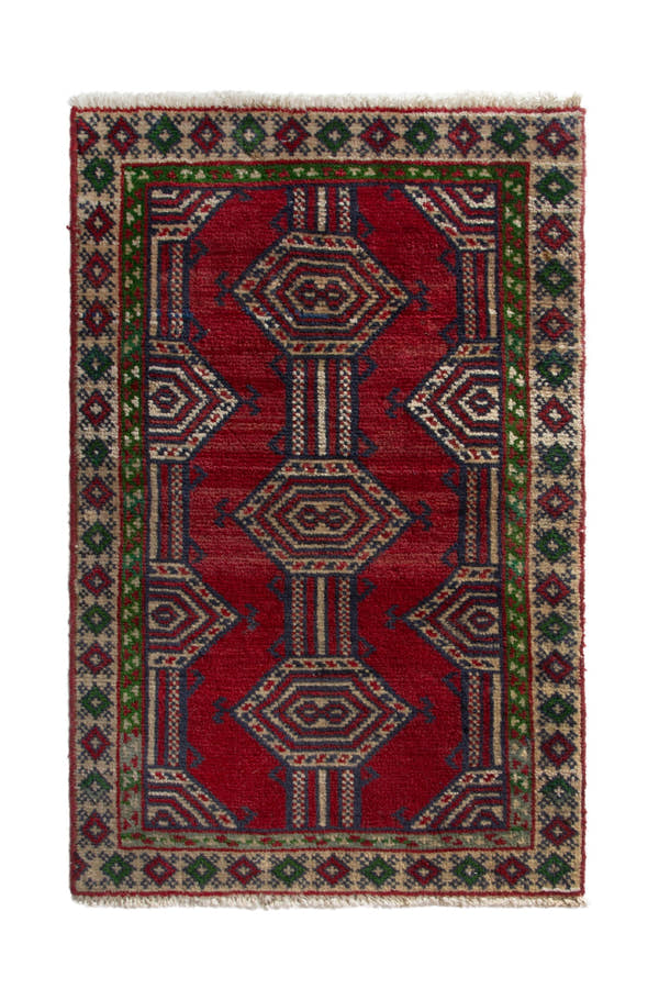 5299, Persian Torkaman Mini Rug
