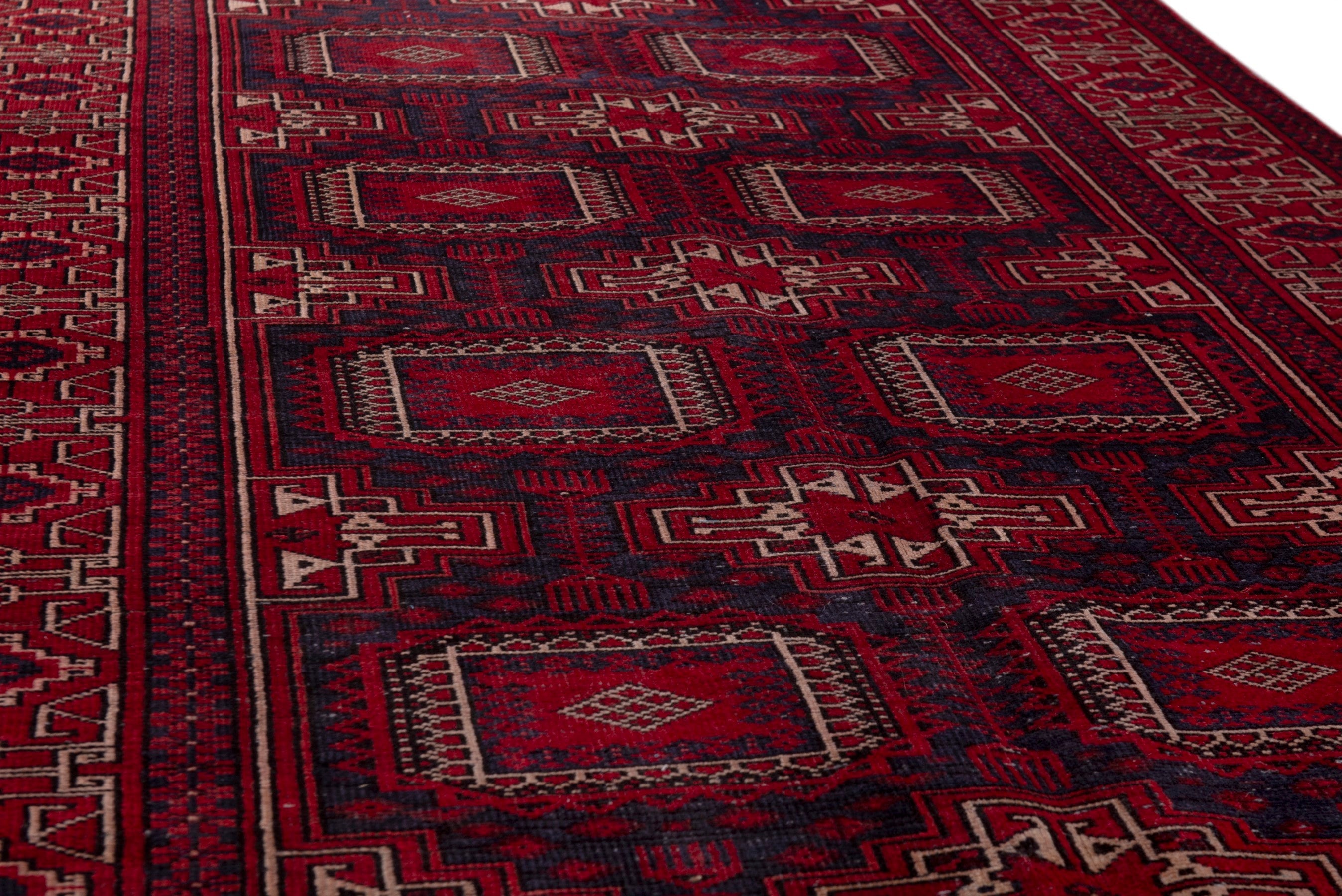 Persian Baluch runner rug in burgundy and deep red, view 11 of 21