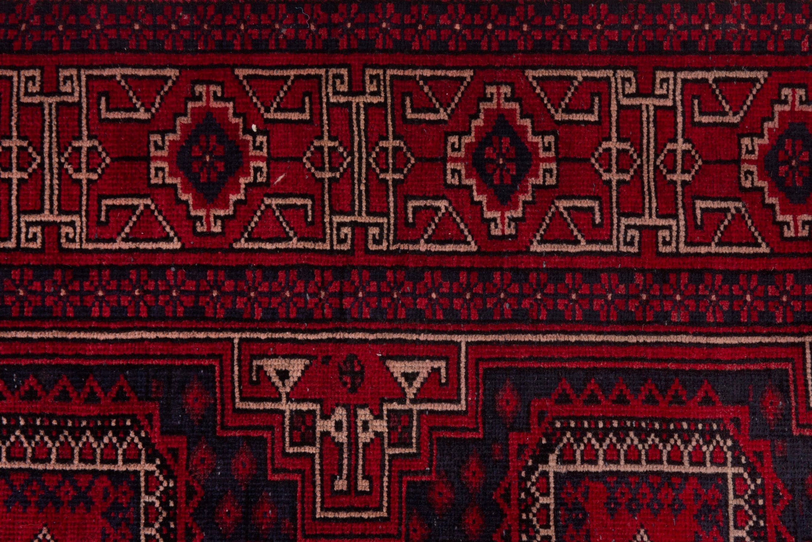 Persian Baluch runner rug in burgundy and deep red, view 17 of 21