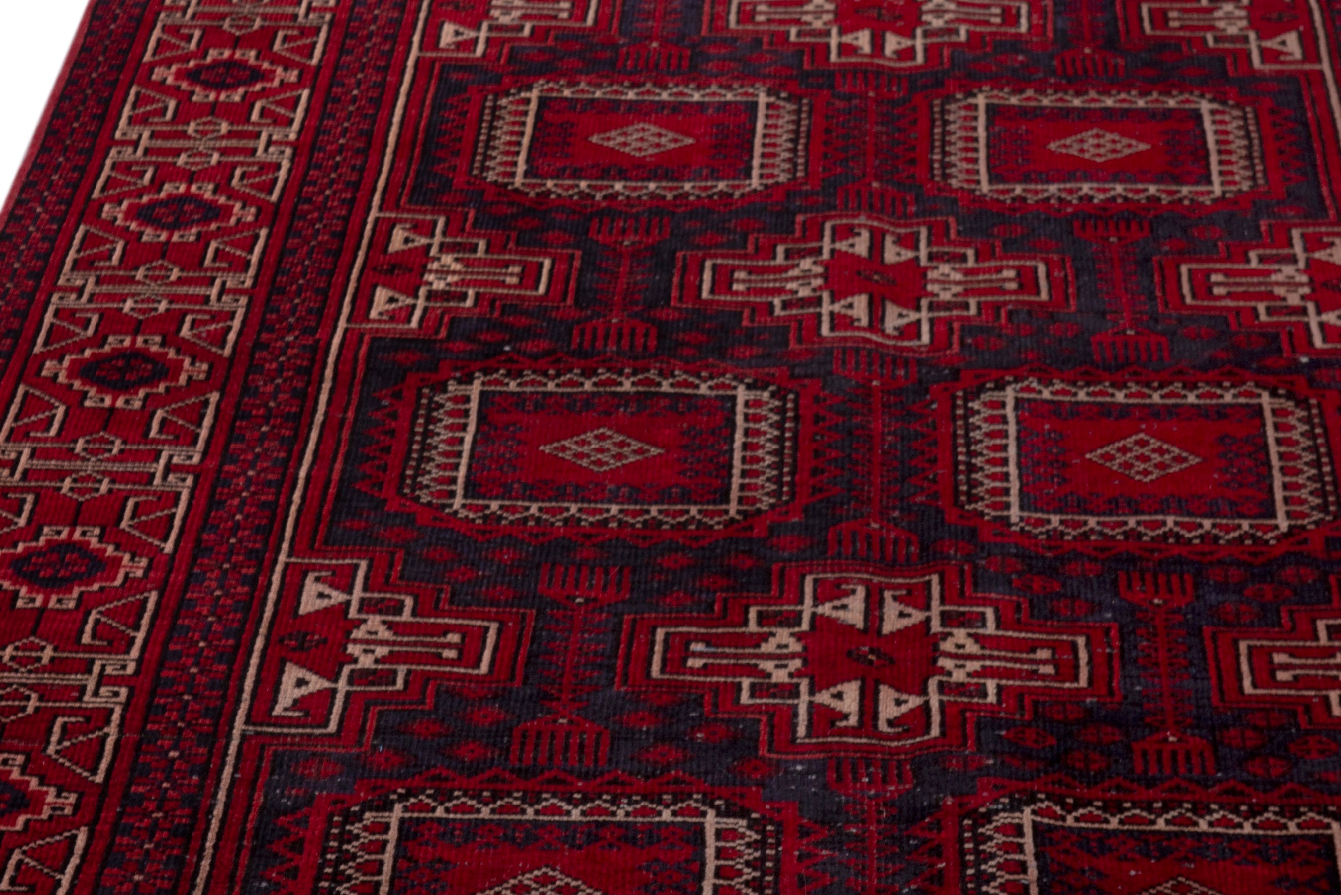 Persian Baluch runner rug in burgundy and deep red, view 10 of 21