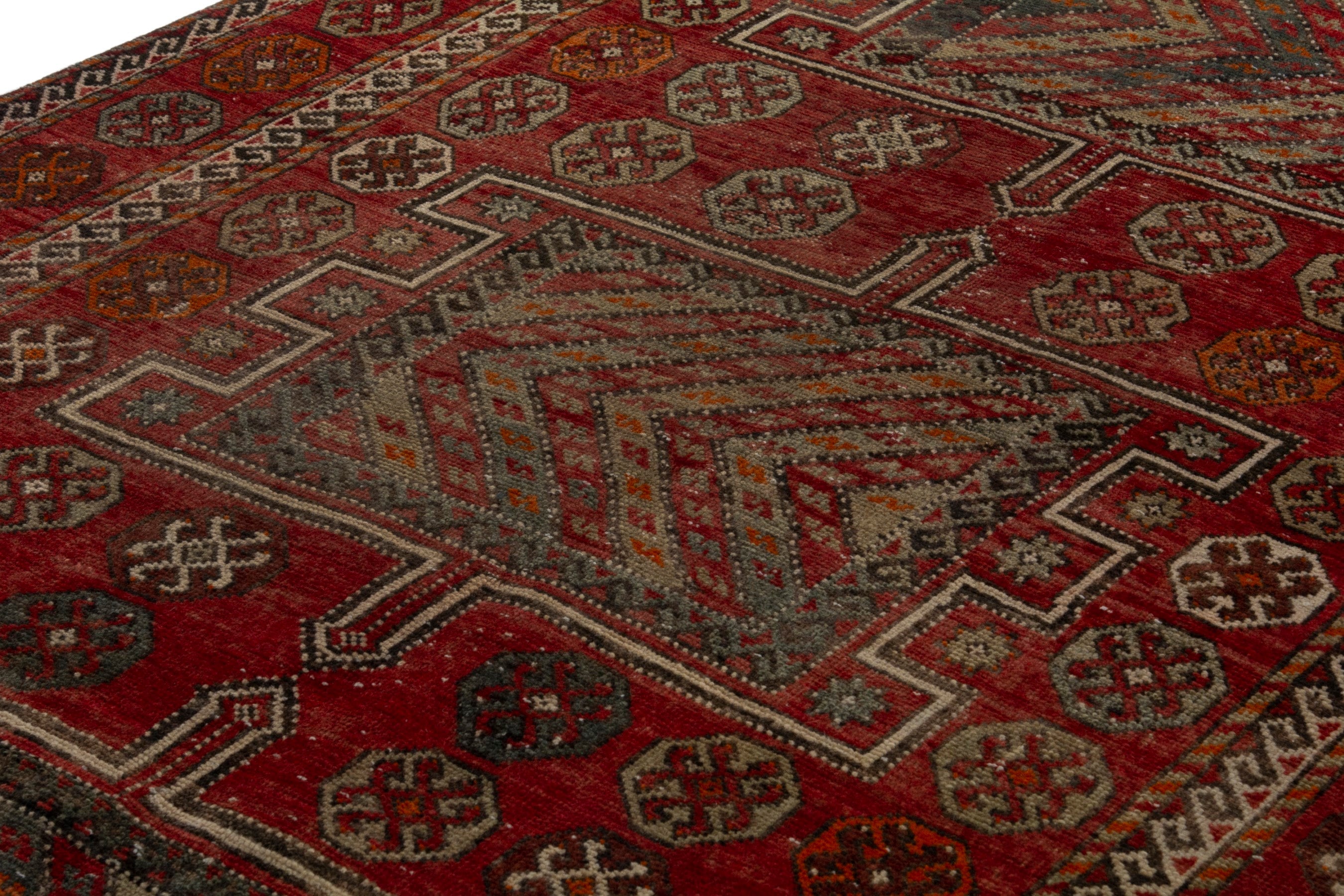 Persian Ghoochan area rug in deep red and rust, view 10 of 19