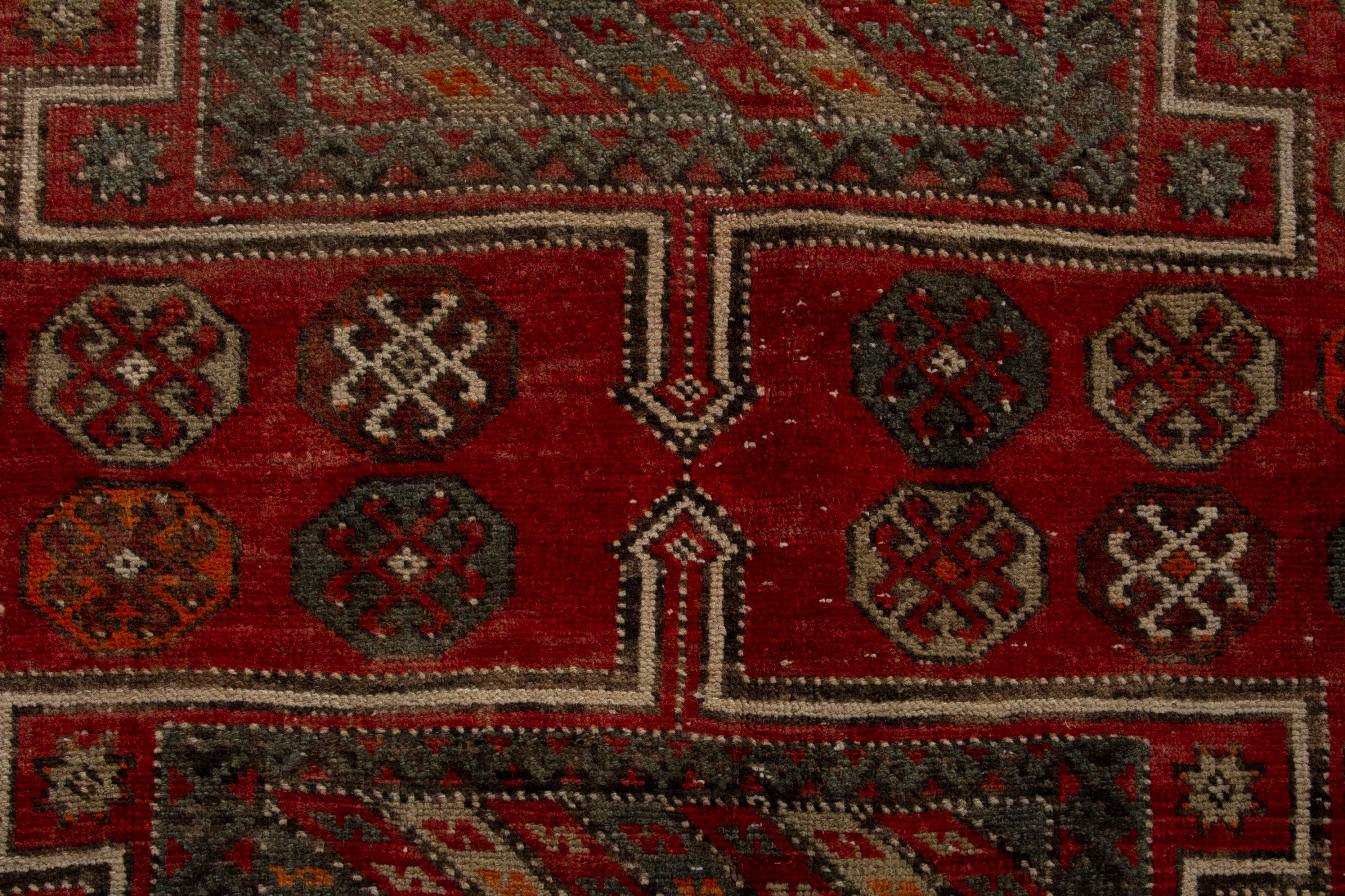 Persian Ghoochan area rug in deep red and rust, view 13 of 19