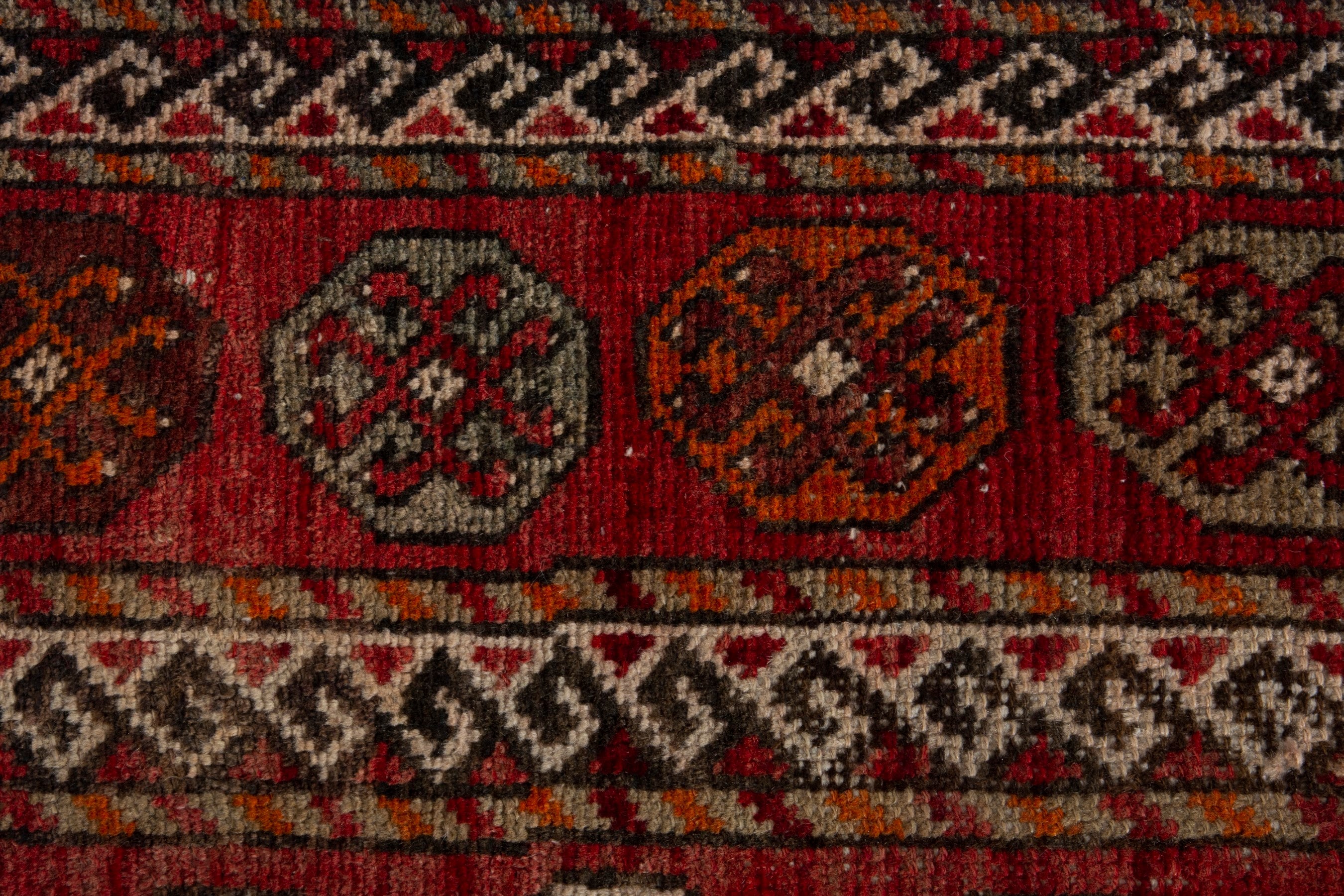 Persian Ghoochan area rug in deep red and rust, view 14 of 19