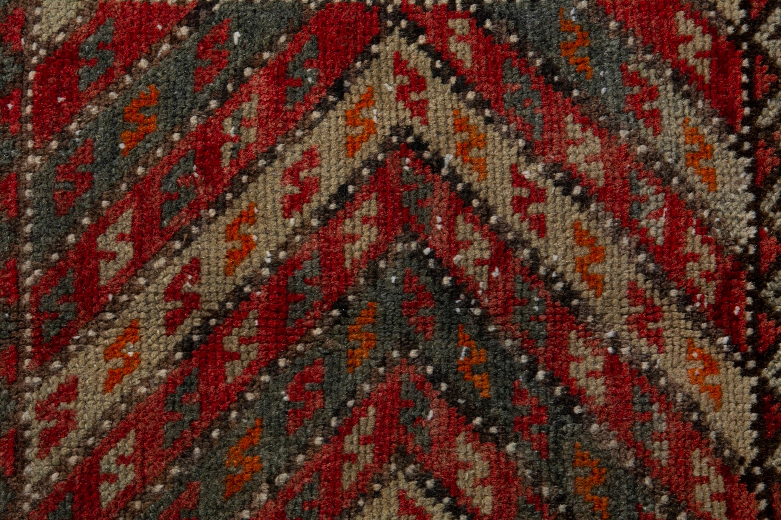 Persian Ghoochan area rug in deep red and rust, view 15 of 19
