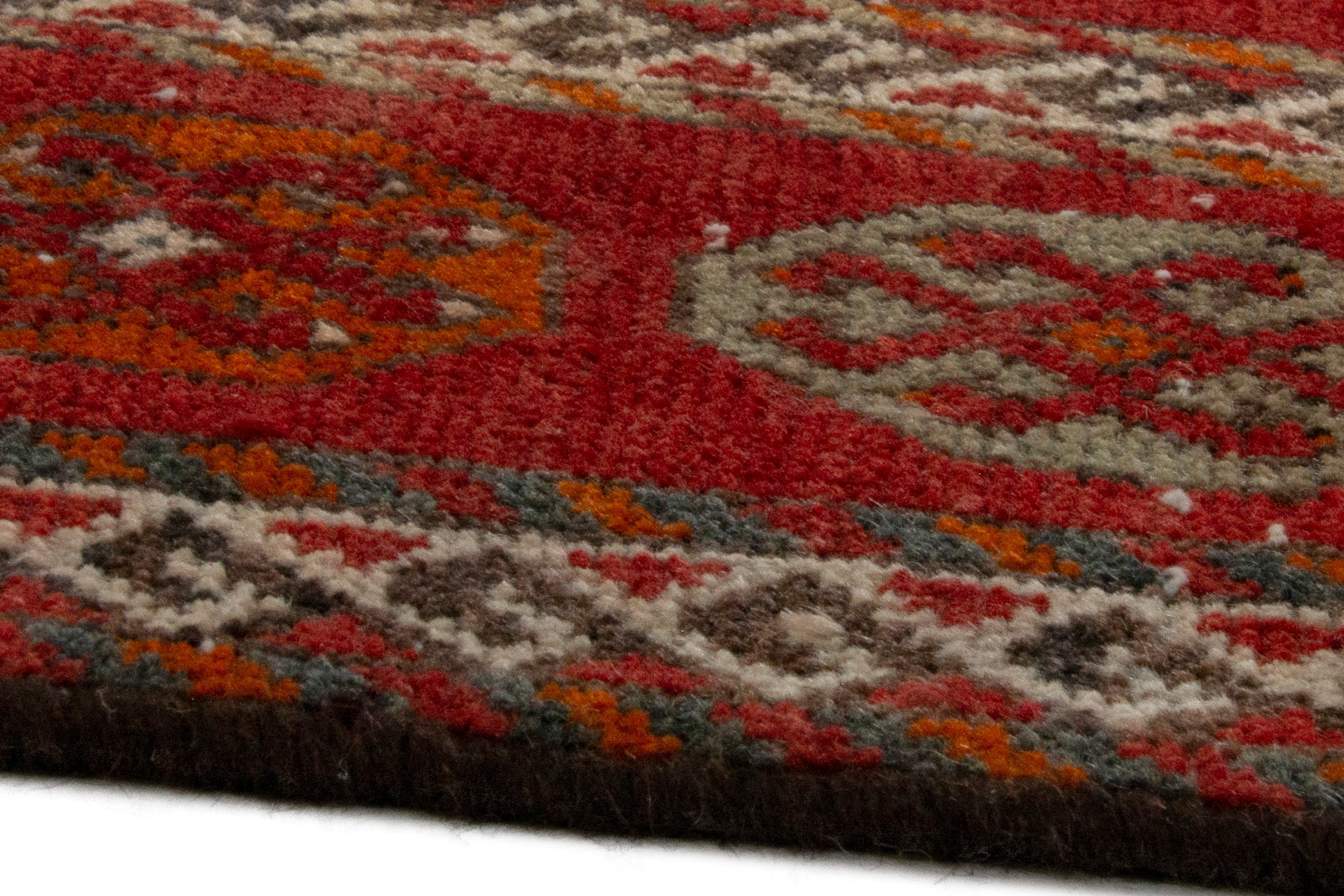 Persian Ghoochan area rug in deep red and rust, view 7 of 19