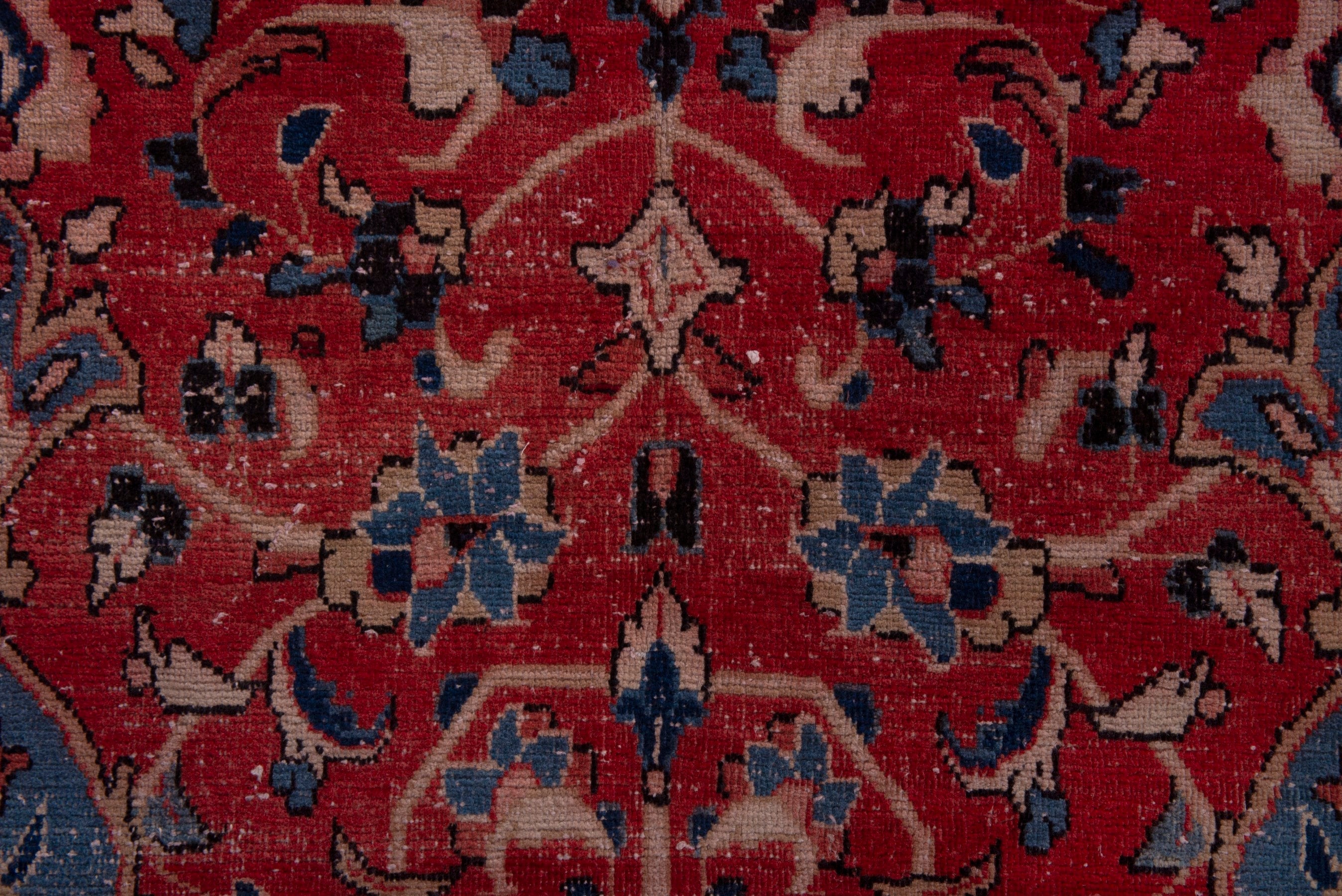 Persian Mahal area rug in deep red and navy, view 12 of 20