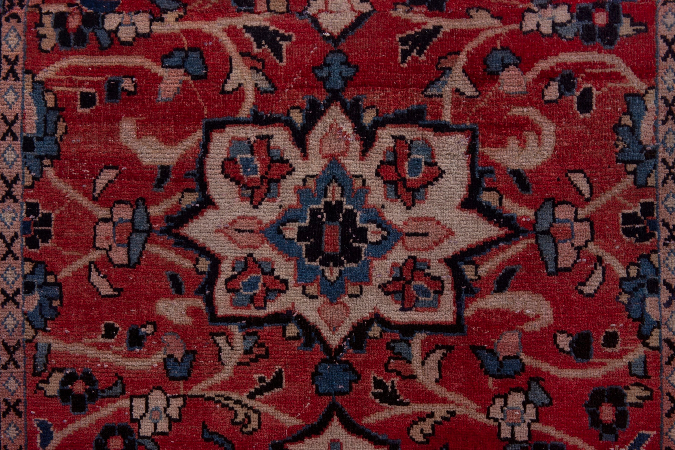 Persian Mahal area rug in deep red and navy, view 13 of 20