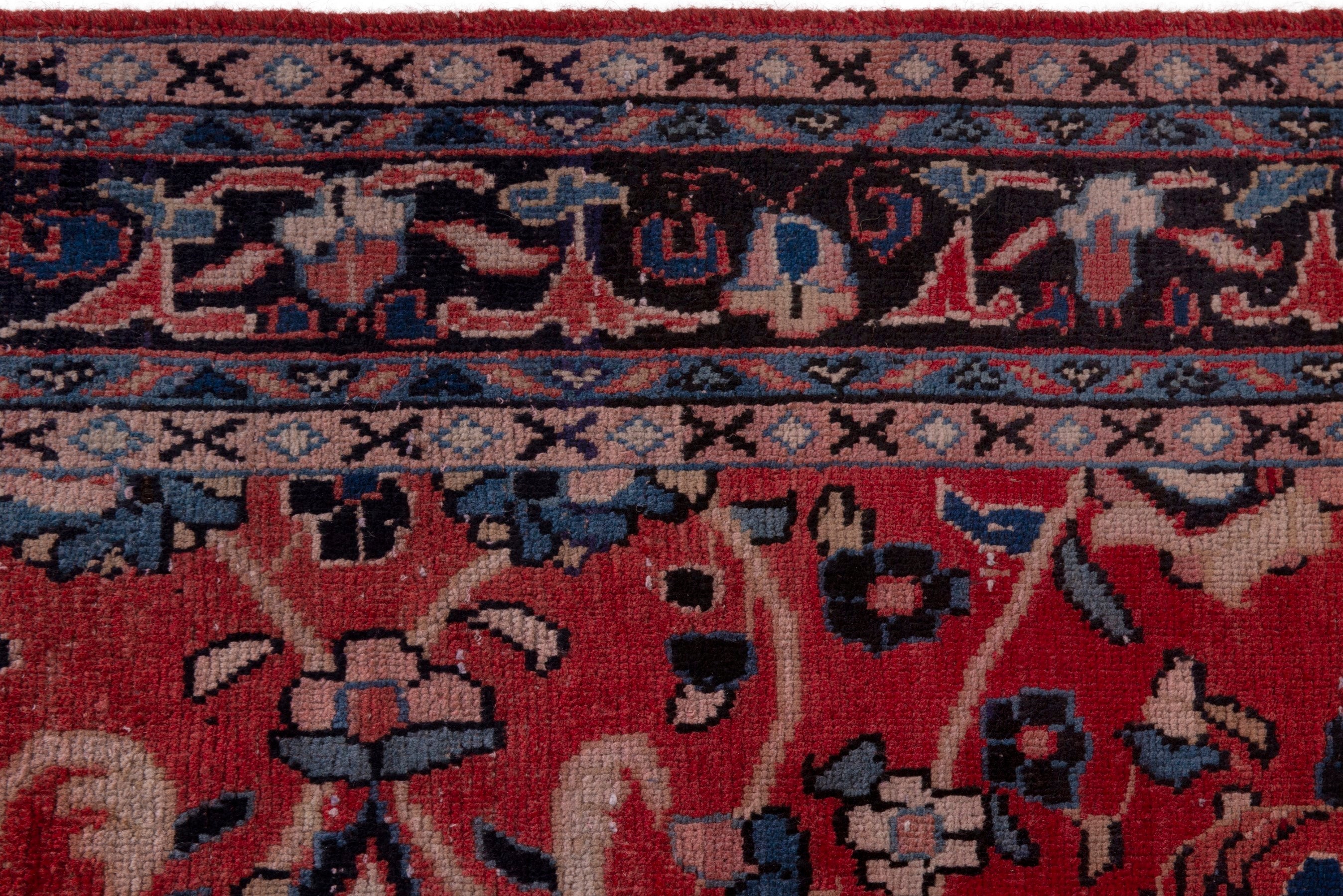 Persian Mahal area rug in deep red and navy, view 15 of 20