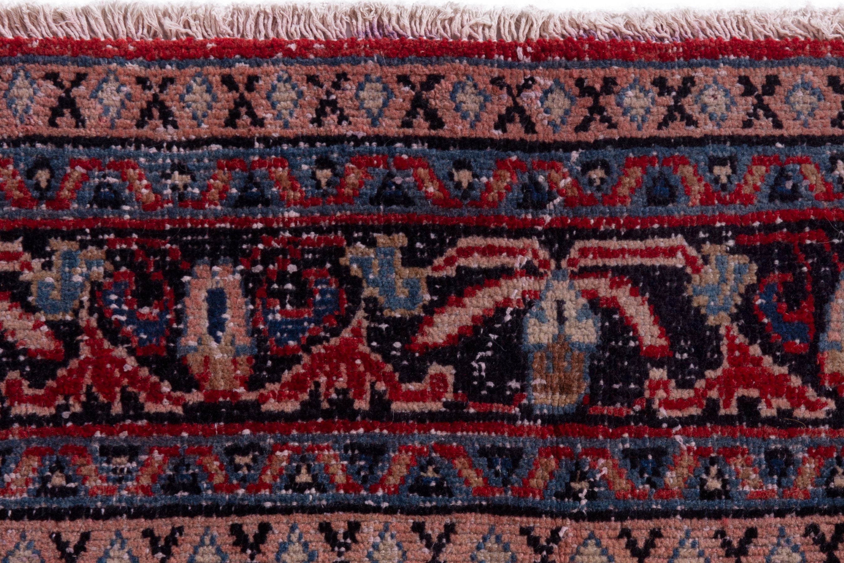Persian Mahal area rug in deep red and navy, view 16 of 20