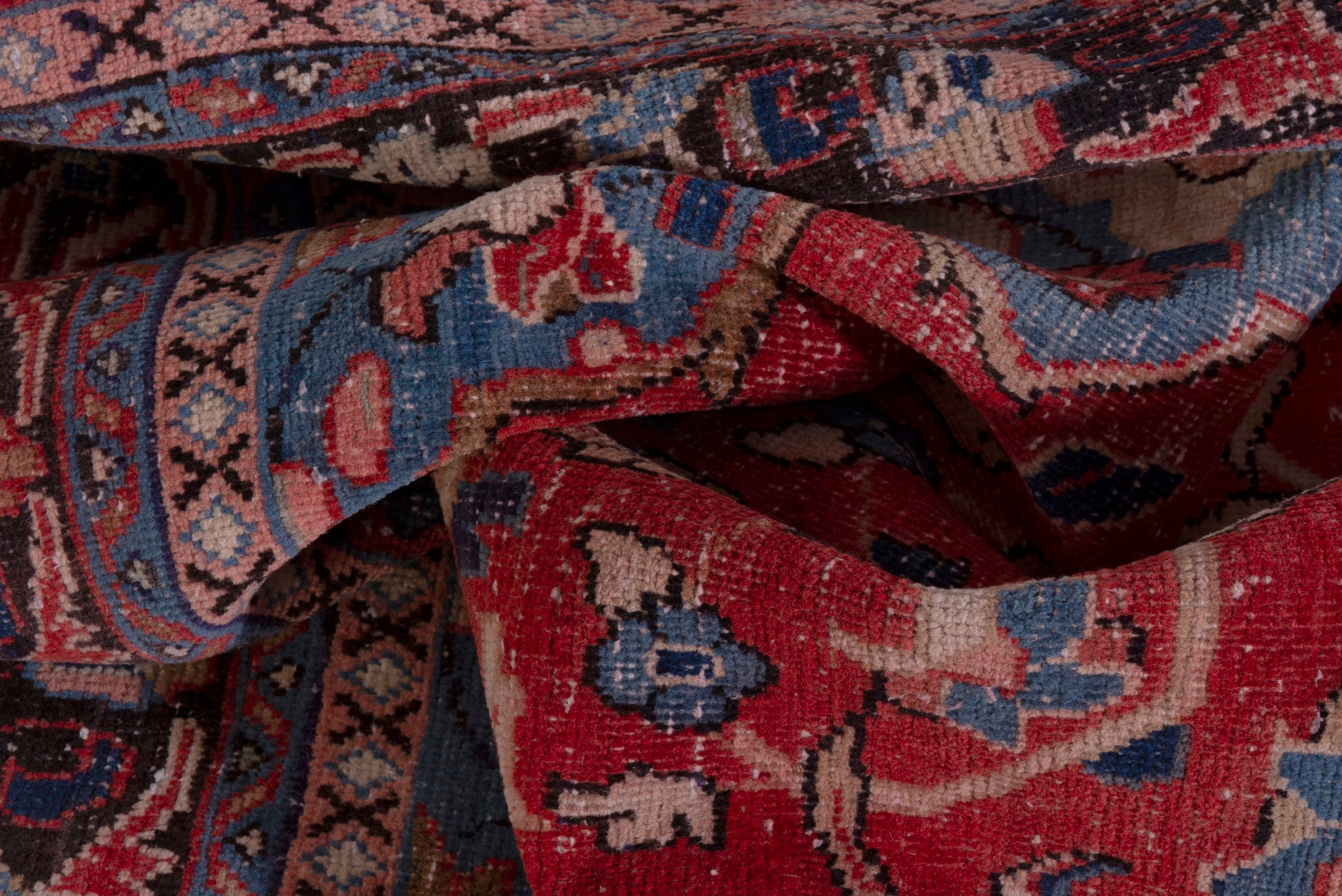 Persian Mahal area rug in deep red and navy, view 17 of 20