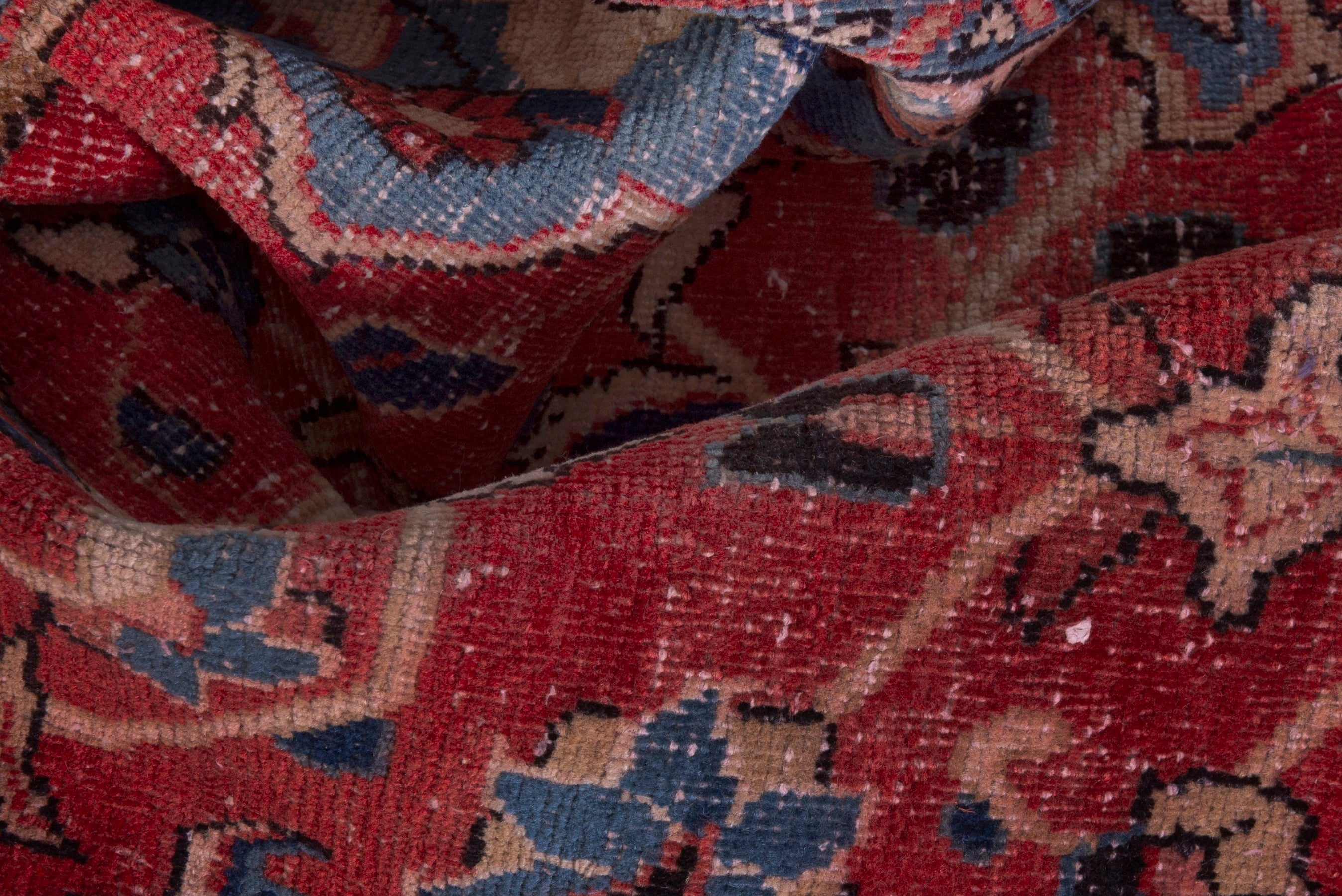 Persian Mahal area rug in deep red and navy, view 18 of 20
