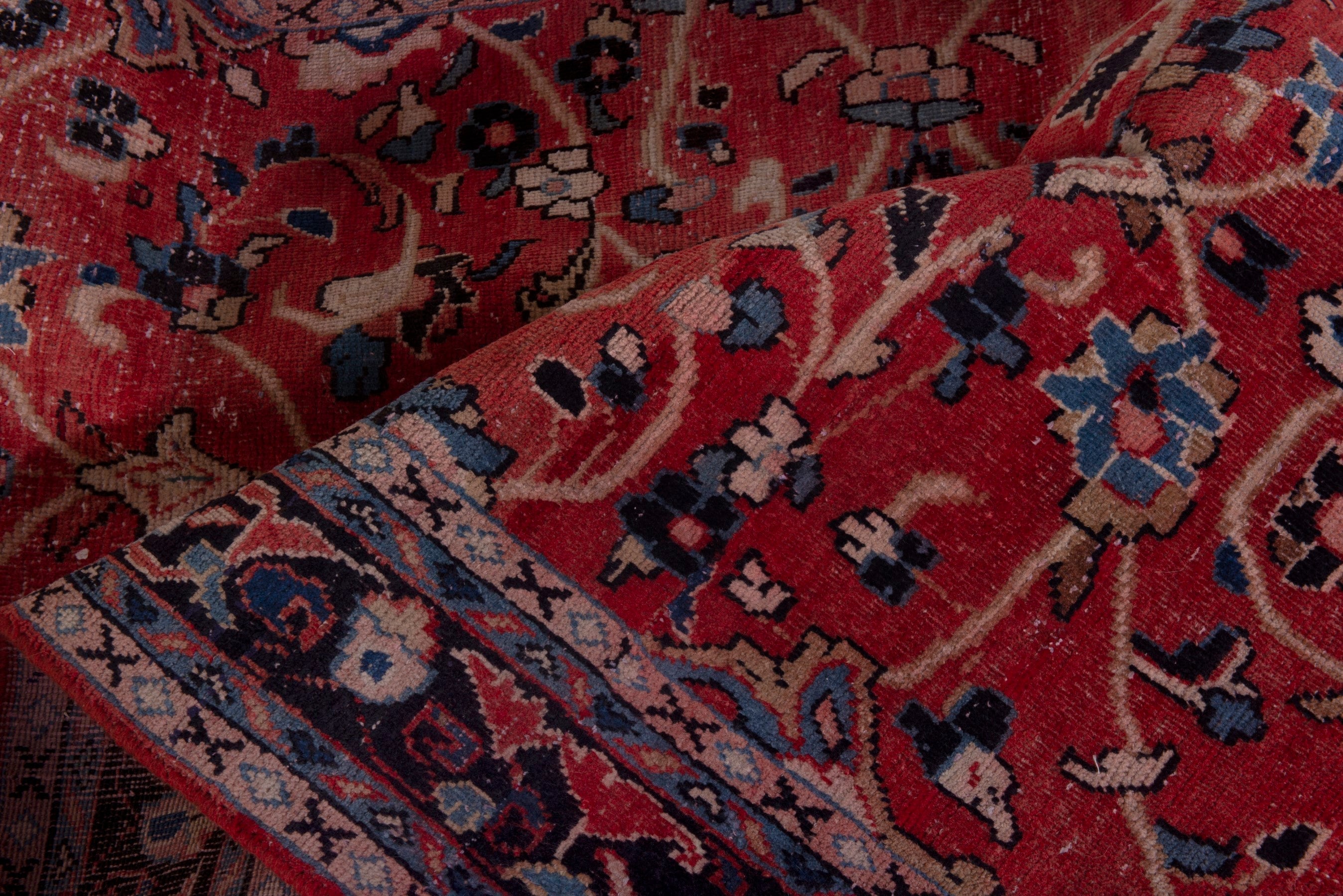 Persian Mahal area rug in deep red and navy, view 19 of 20