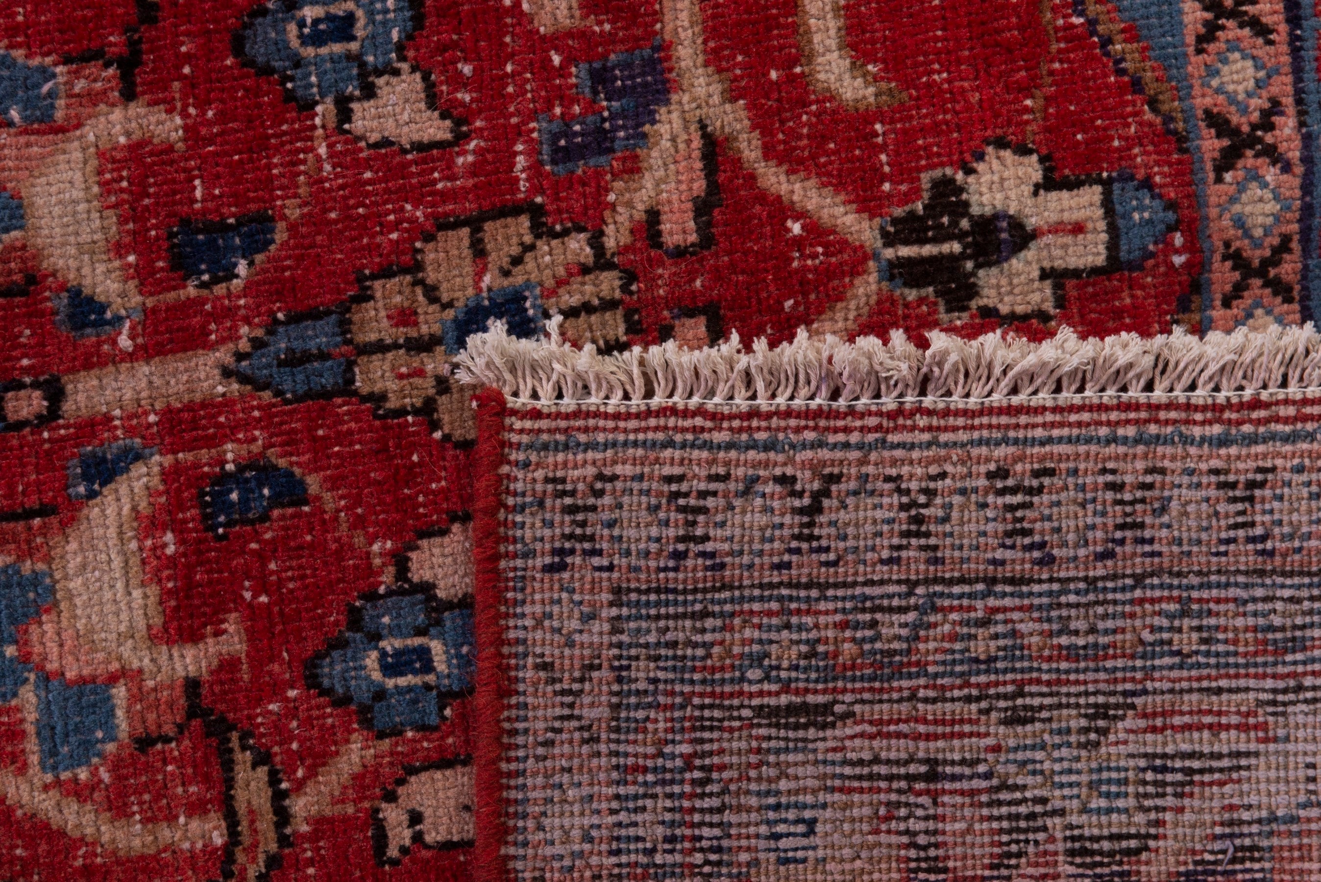 Persian Mahal area rug in deep red and navy, view 20 of 20