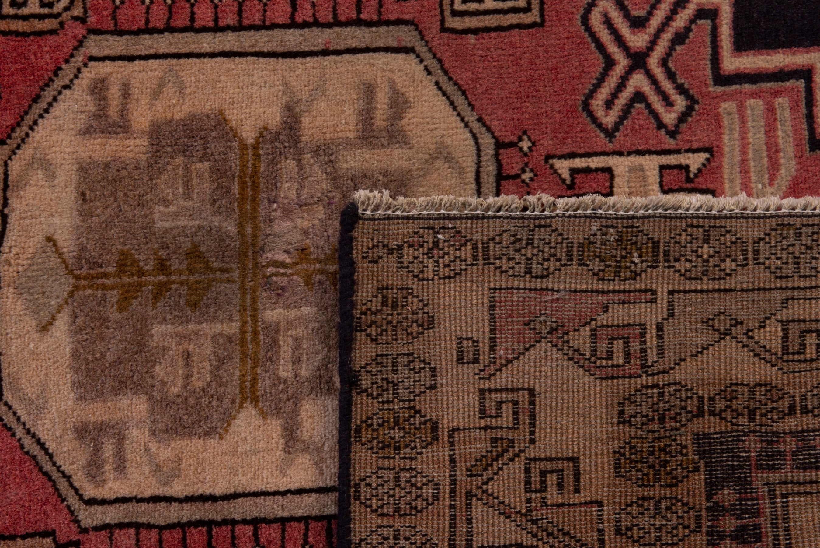 Persian Ardabil area rug in navy and cream, view 19 of 19